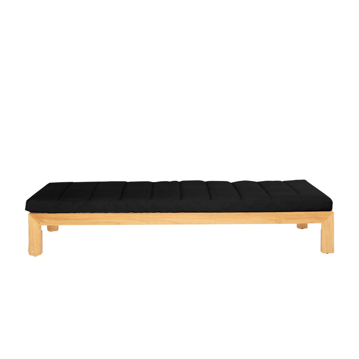 Azure Teak Sunlounger - Sunbrella Raven Black