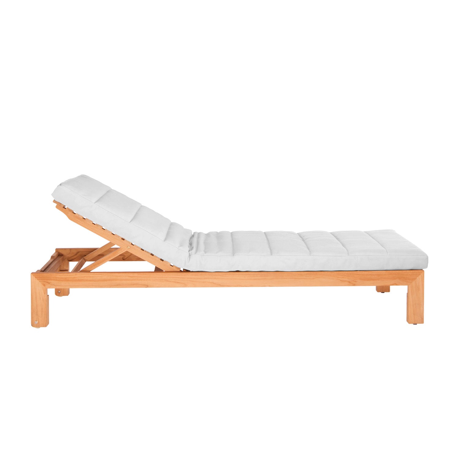 Azure Teak Sunlounger - Sunbrella Stone