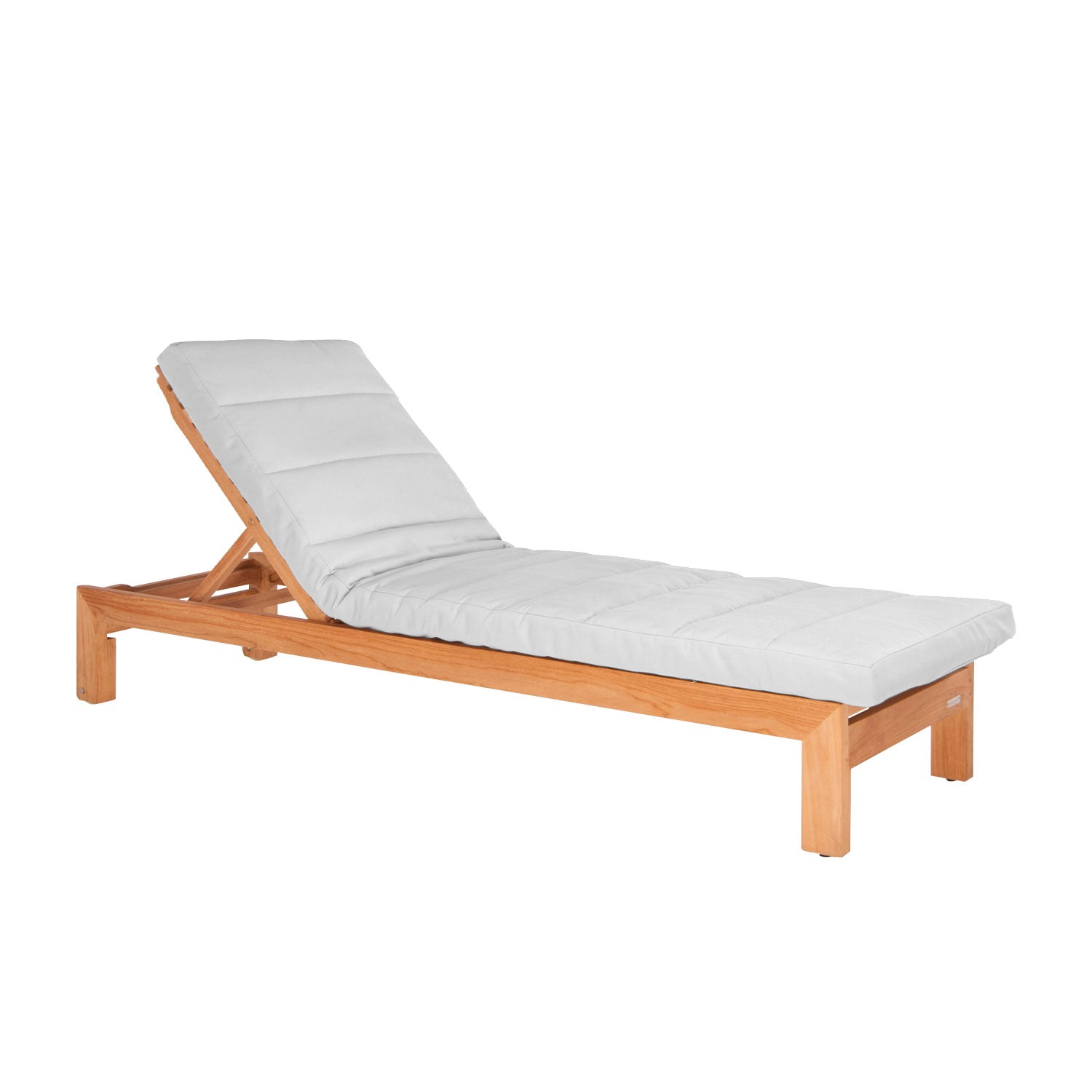 Azure Teak Sunlounger - Sunbrella Stone