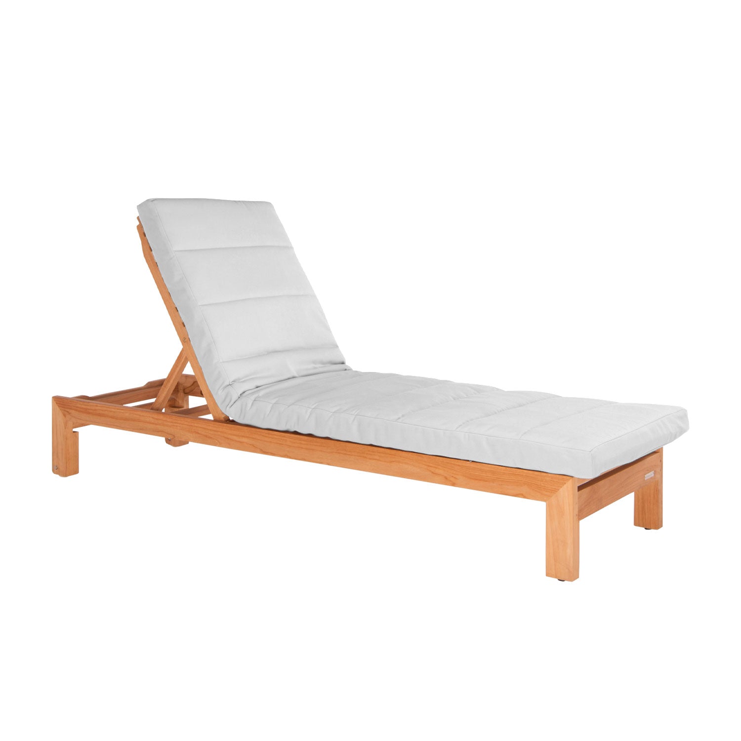 Azure Teak Sunlounger - Sunbrella Stone