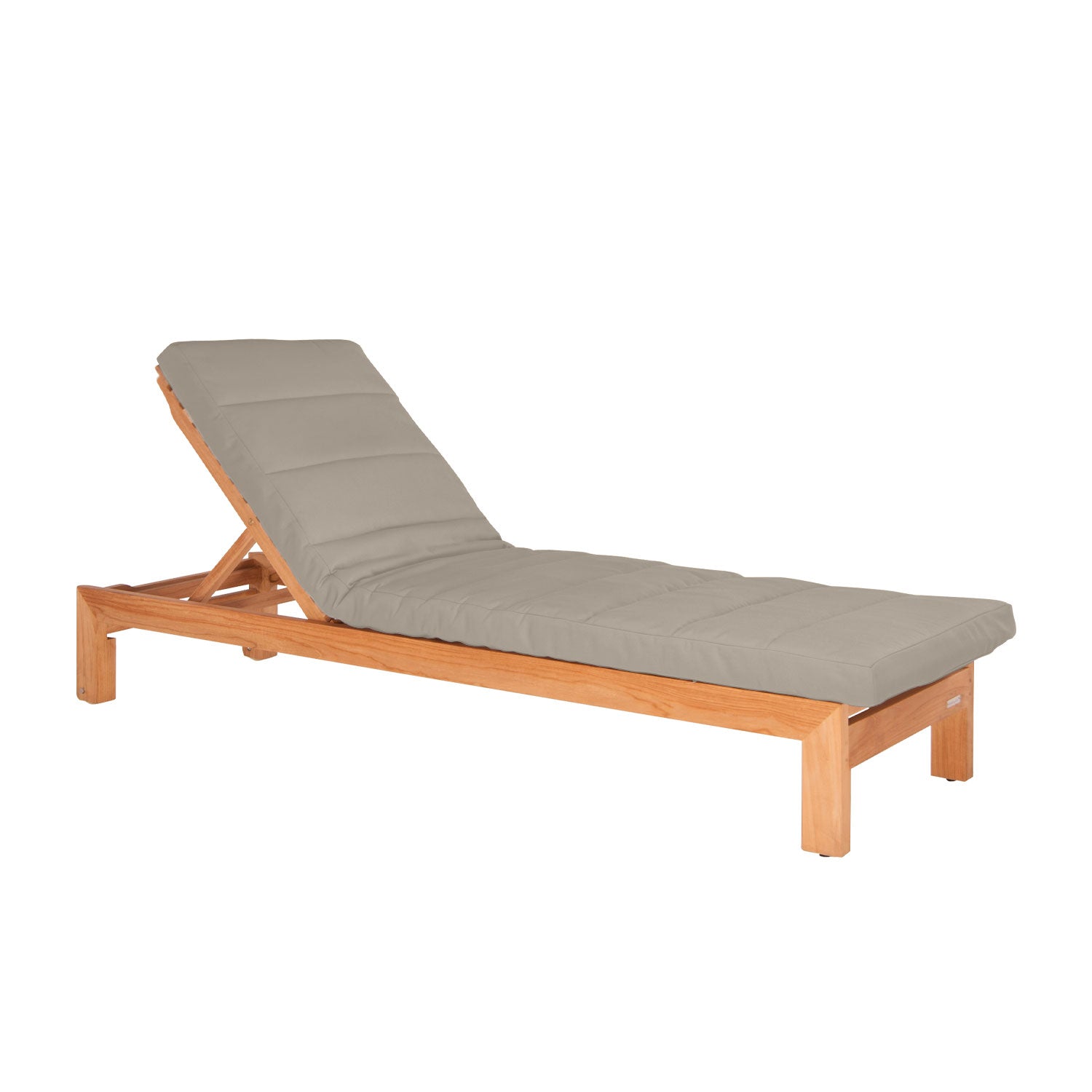 Azure Teak Sunlounger - Sunbrella Taupe