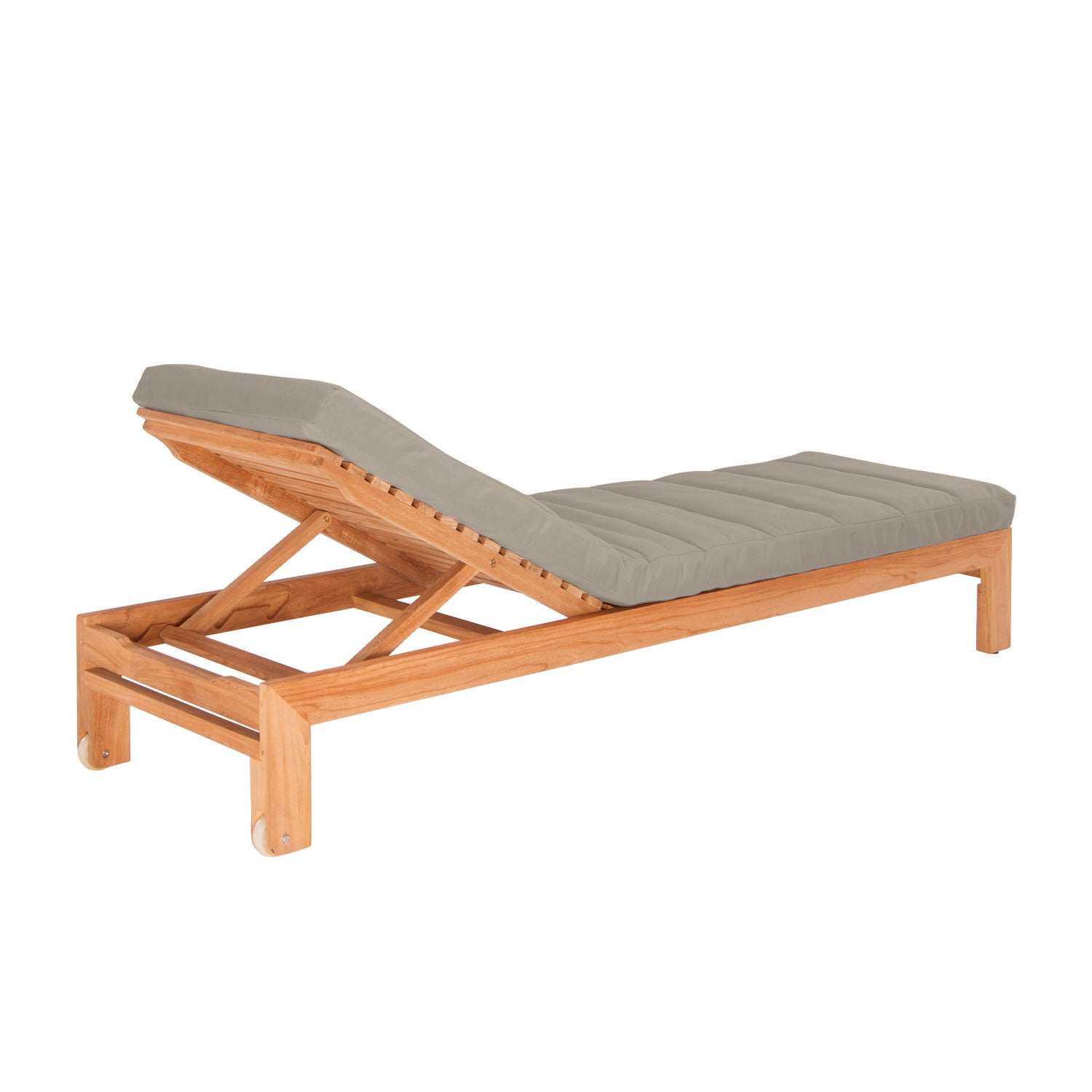 Azure Teak Sunlounger - Sunbrella Taupe