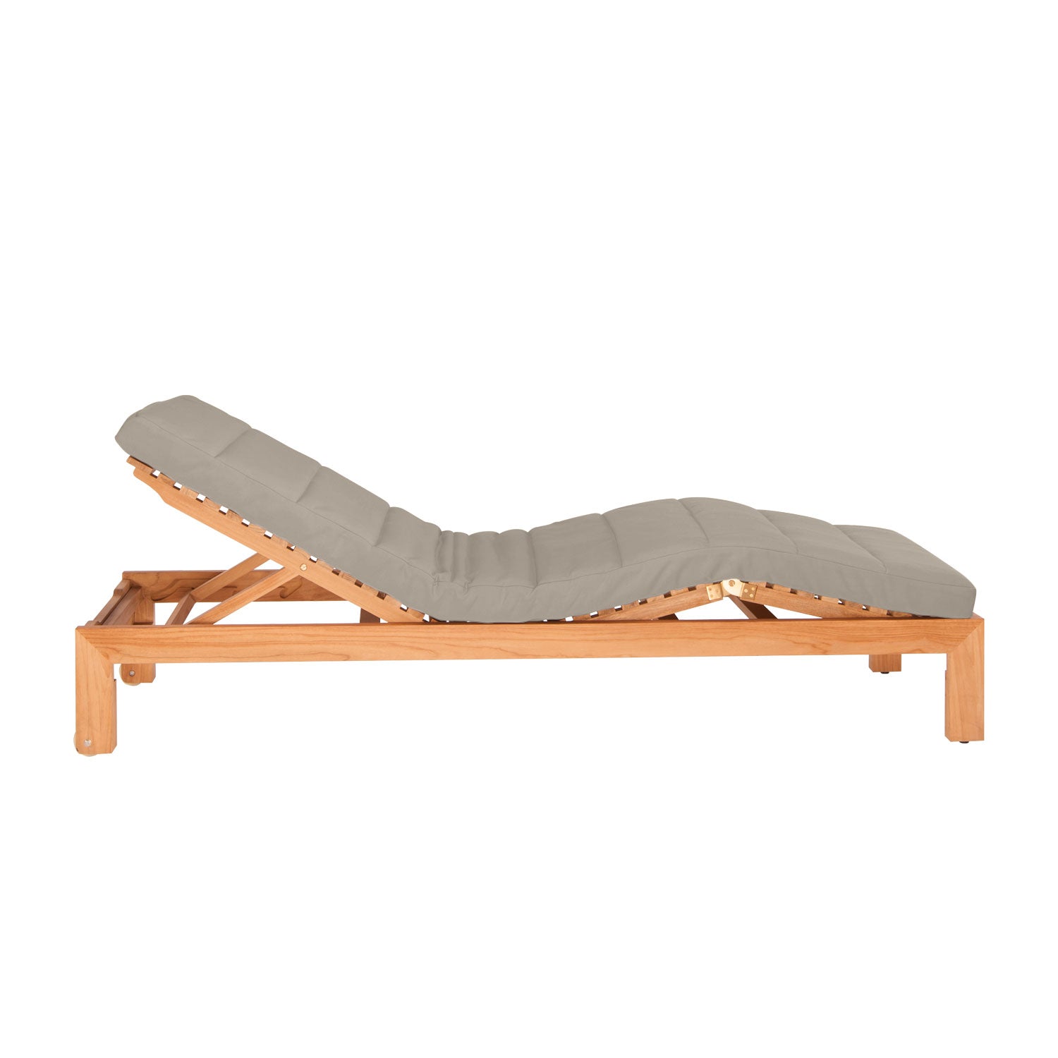 Azure Teak Sunlounger - Sunbrella Taupe