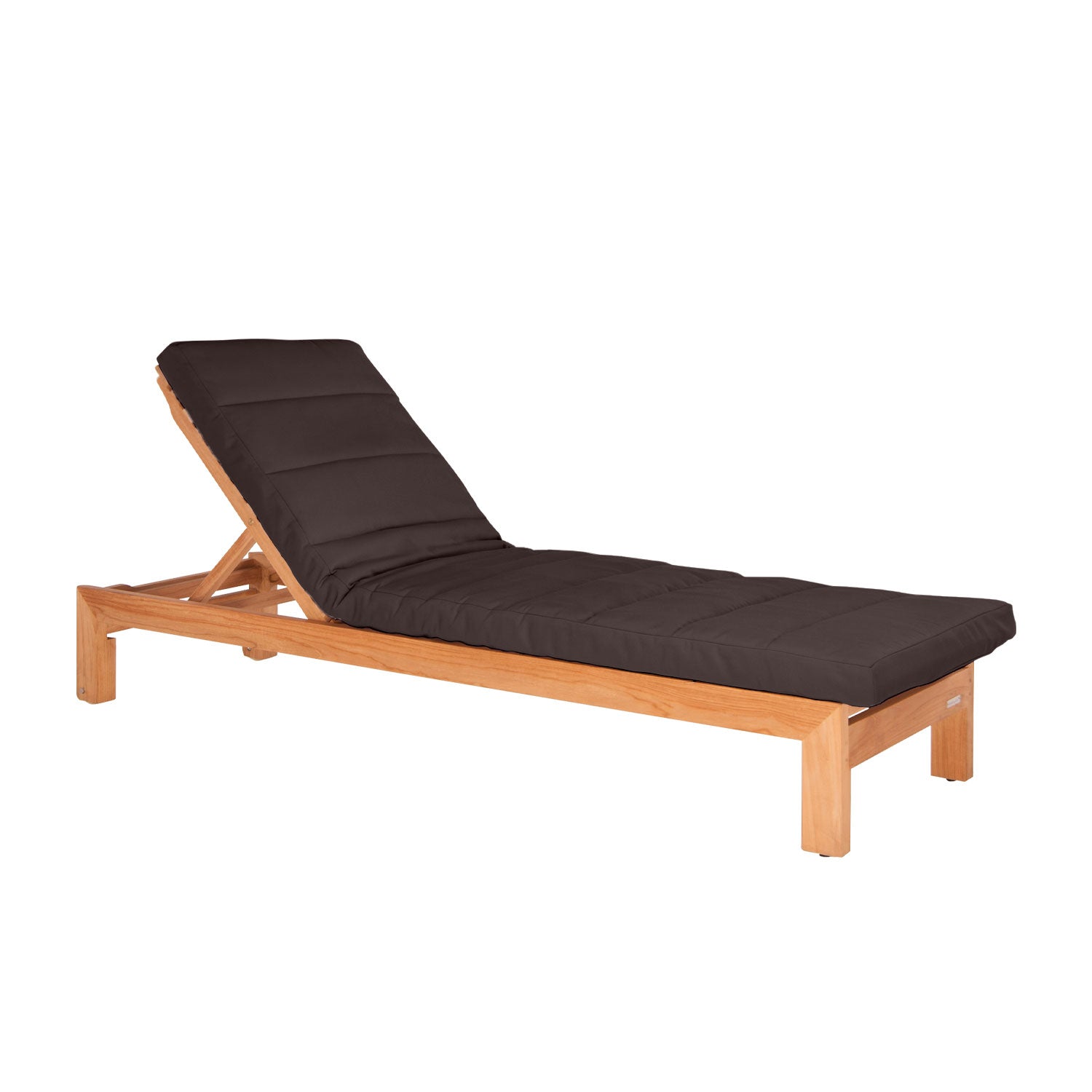 Azure Teak Sunlounger - Sunbrella Walnut
