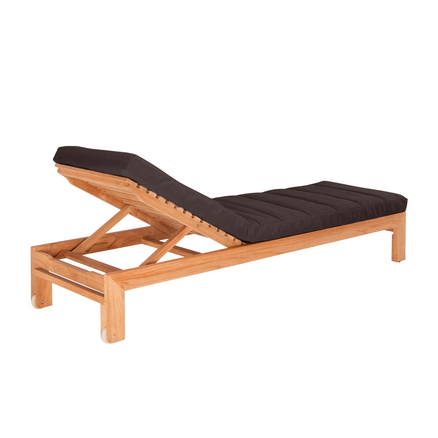 Azure Teak Sunlounger - Sunbrella Walnut