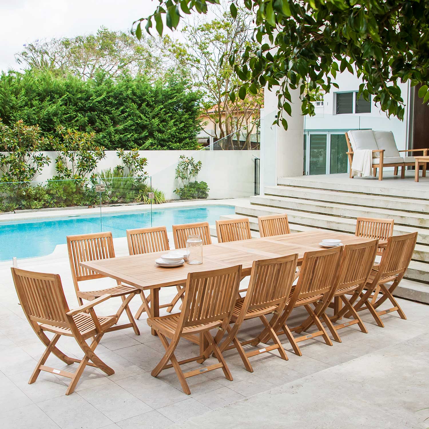 Berkeley Double Extension Table - 180-250x120 - 10/12 Seater