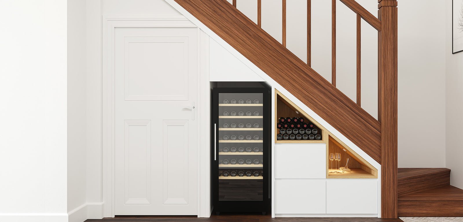 Under-the-Stairs Elegance: Bespoke Bar Unit