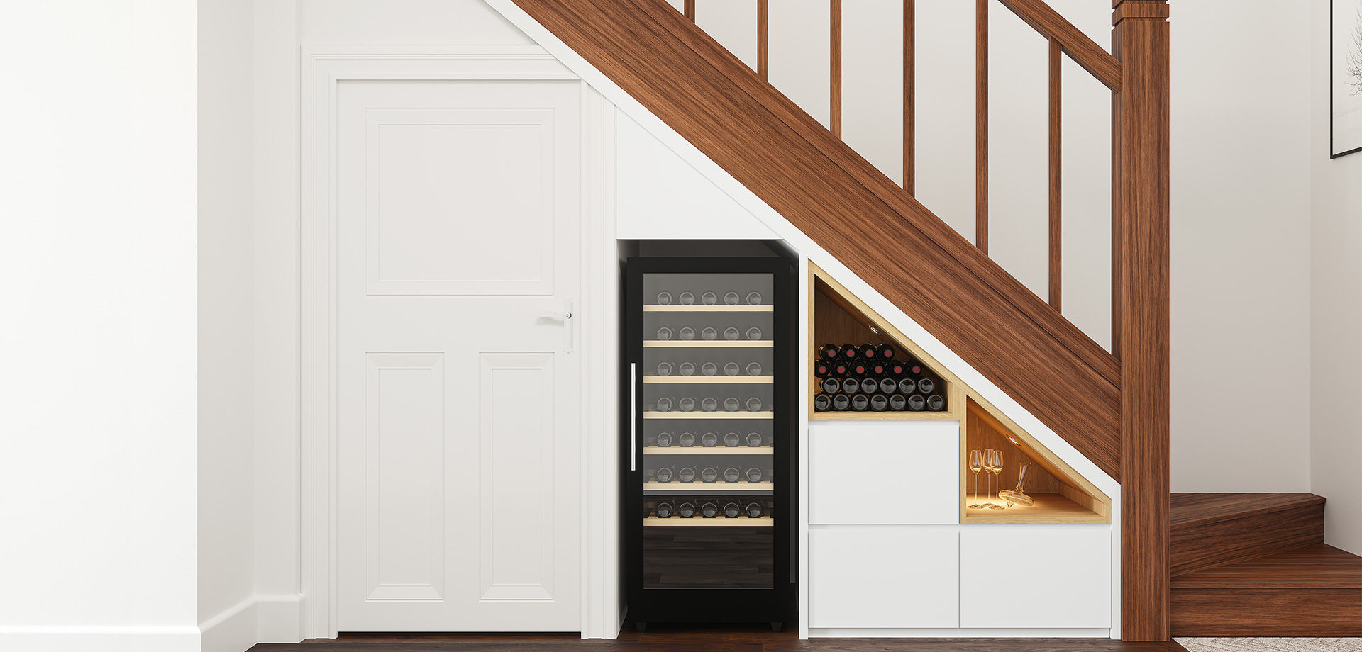 Under-the-Stairs Elegance: Bespoke Bar Unit