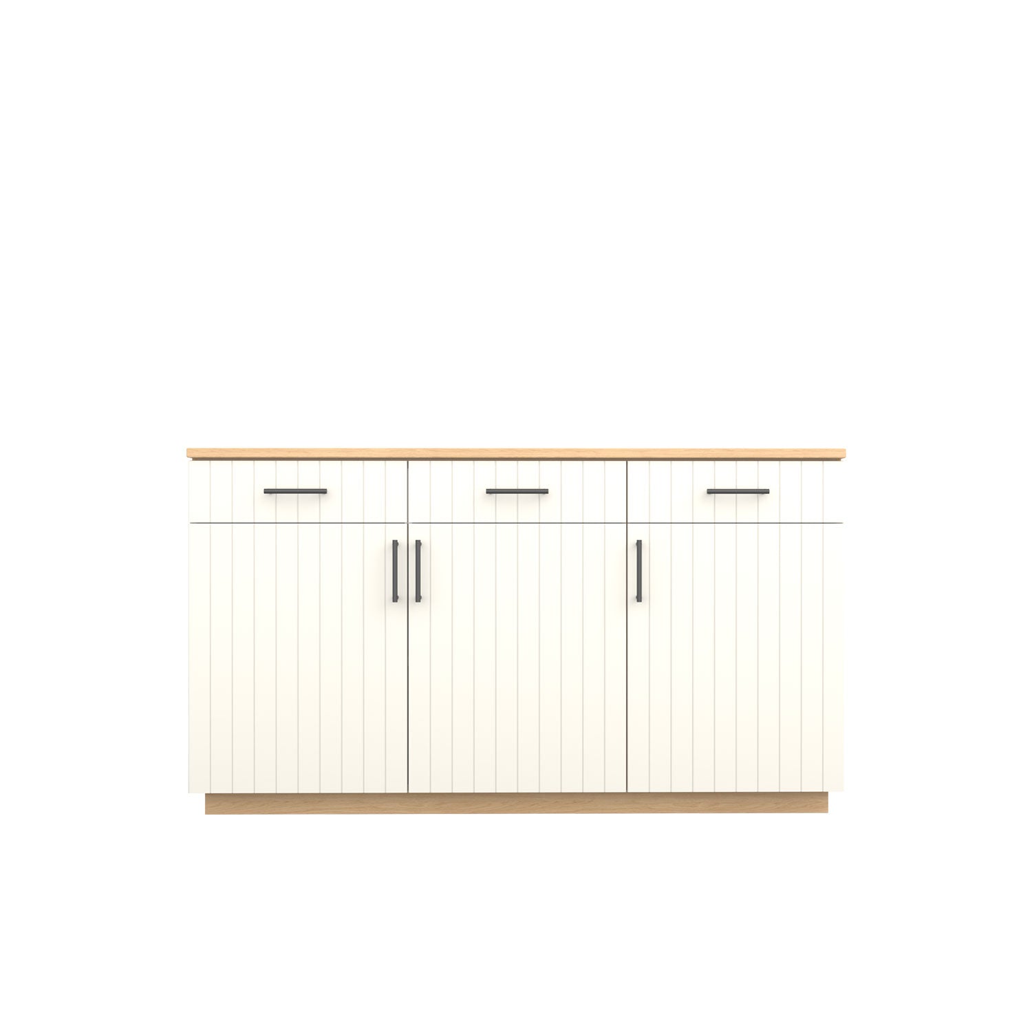 Booker Buffet 160 - Oak/White / Oak Veneer