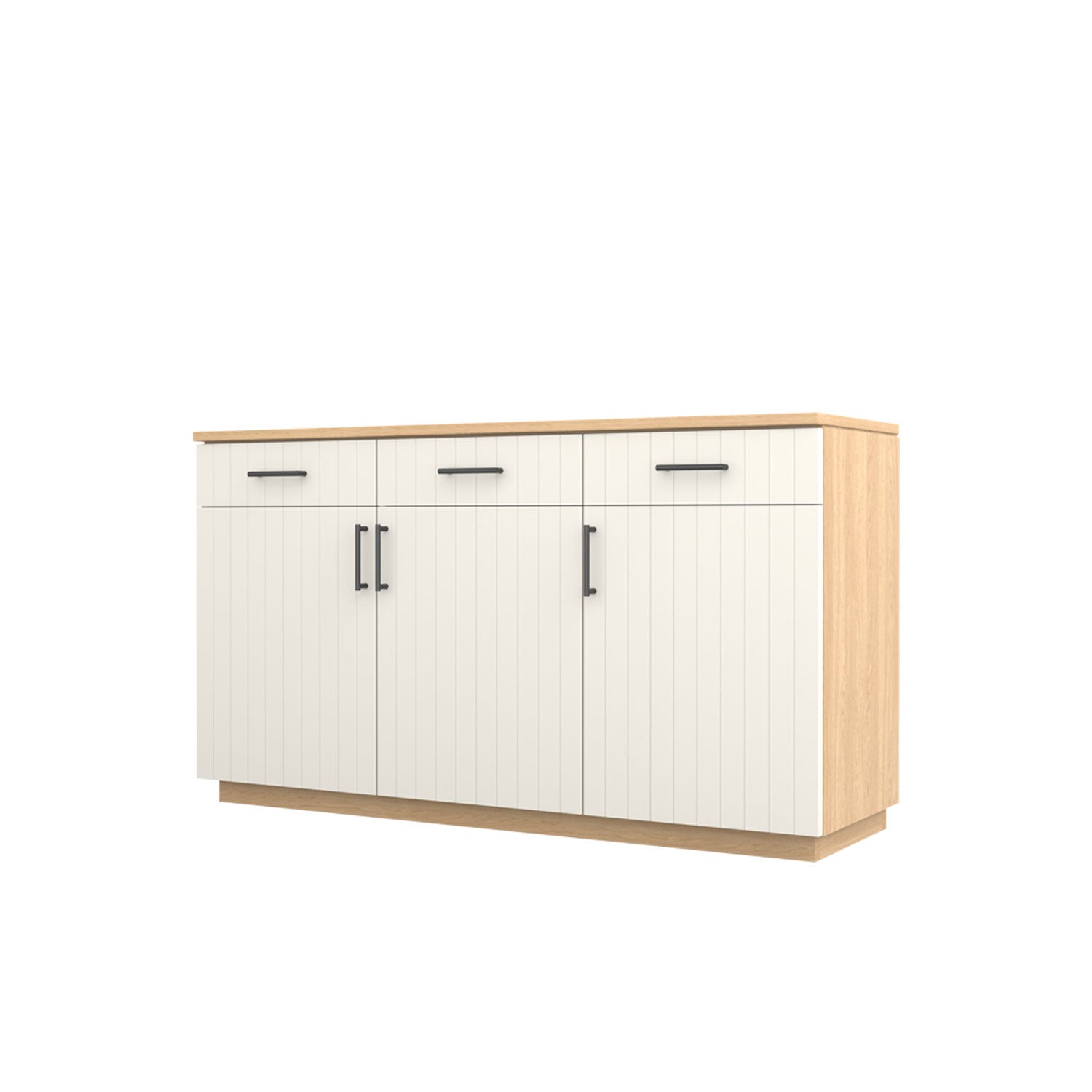 Booker Buffet 160 - Oak/White / Oak Veneer