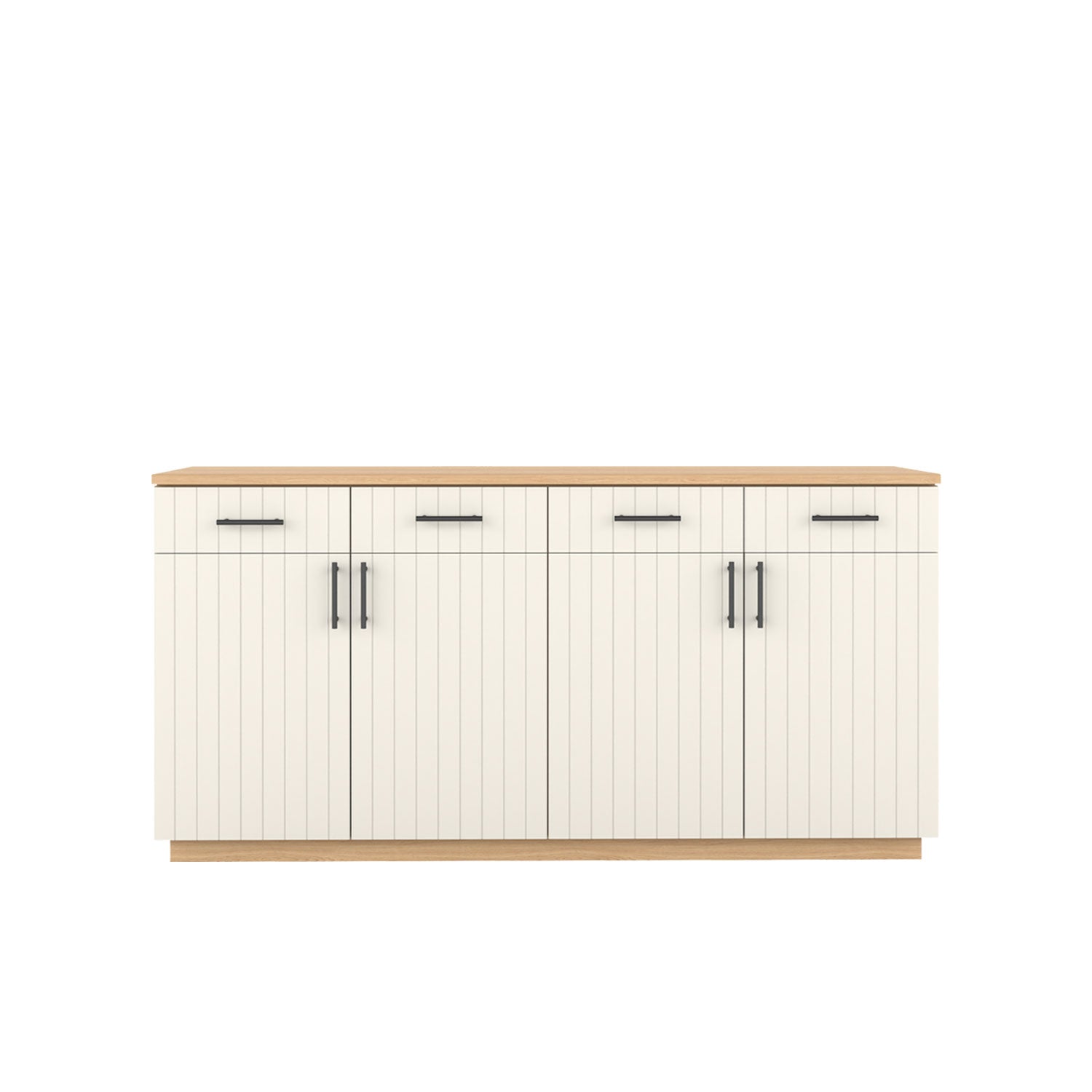 Booker Buffet 180 - Oak/White / Solid Oak
