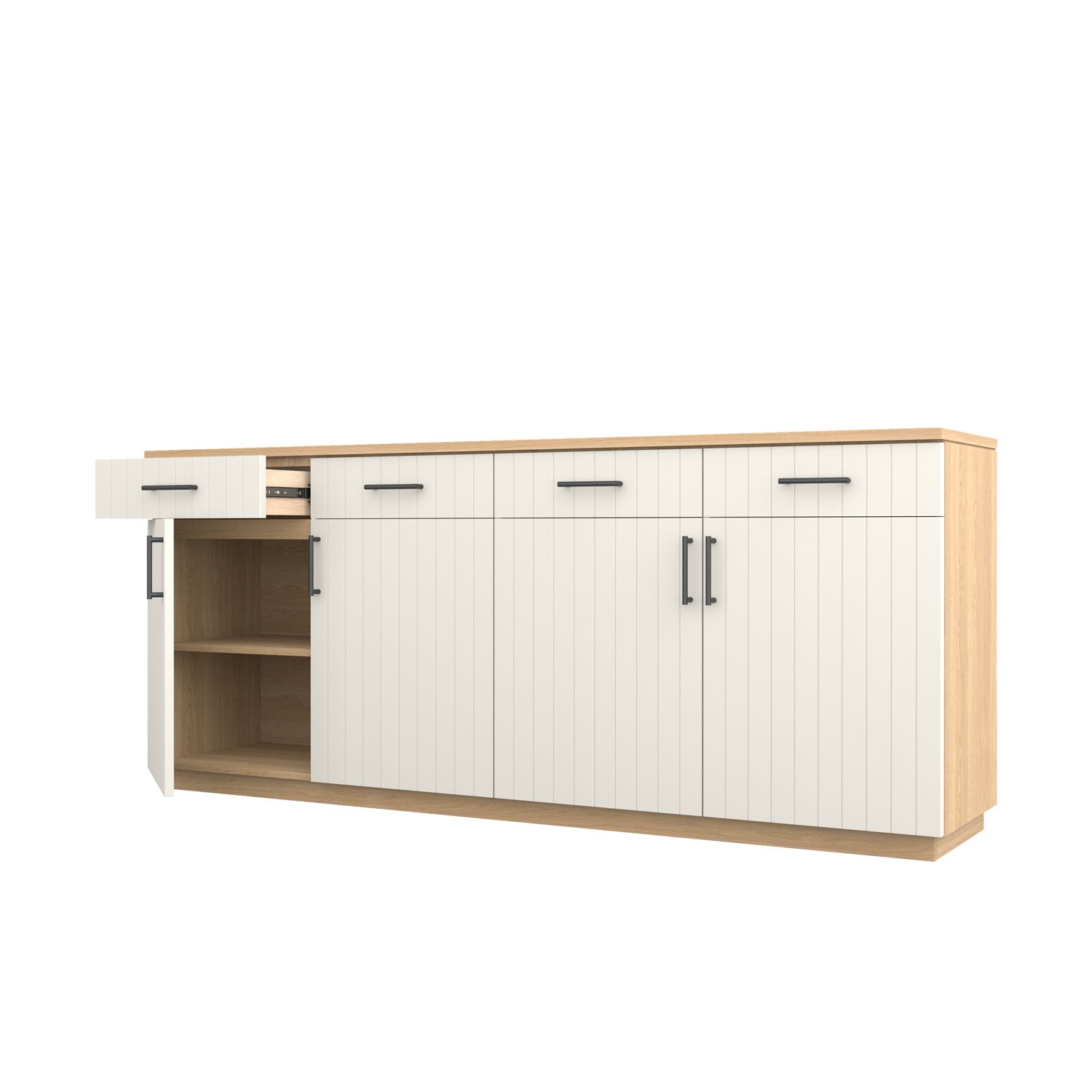 Booker Buffet 210 - Oak/White / Oak Veneer