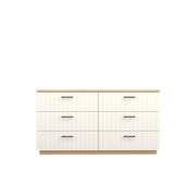 Booker 6 Drawer Dresser 160 - Oak/White / Oak Veneer