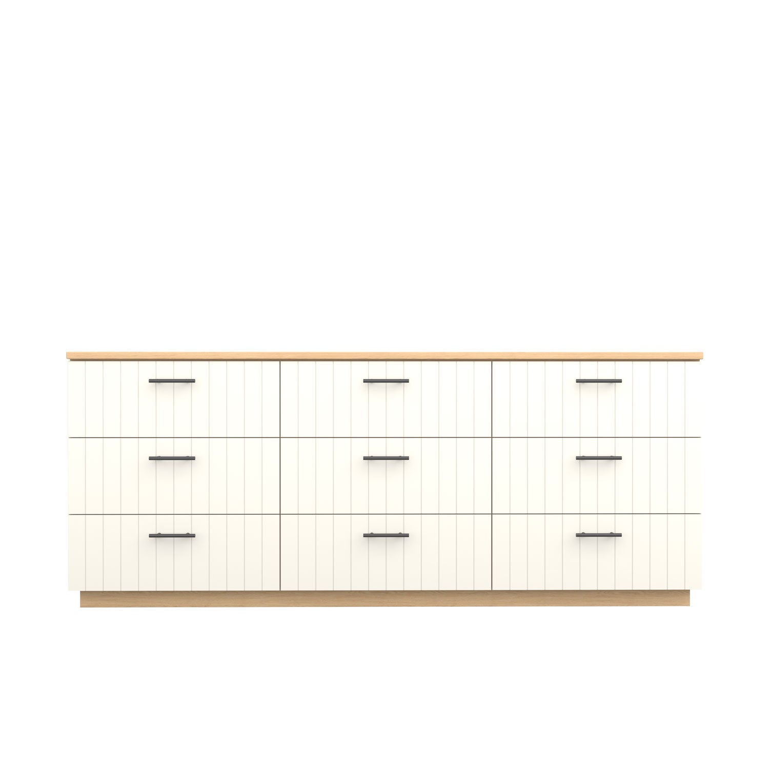 Booker 9 Drawer Dresser 210 - Oak/White / Oak Veneer