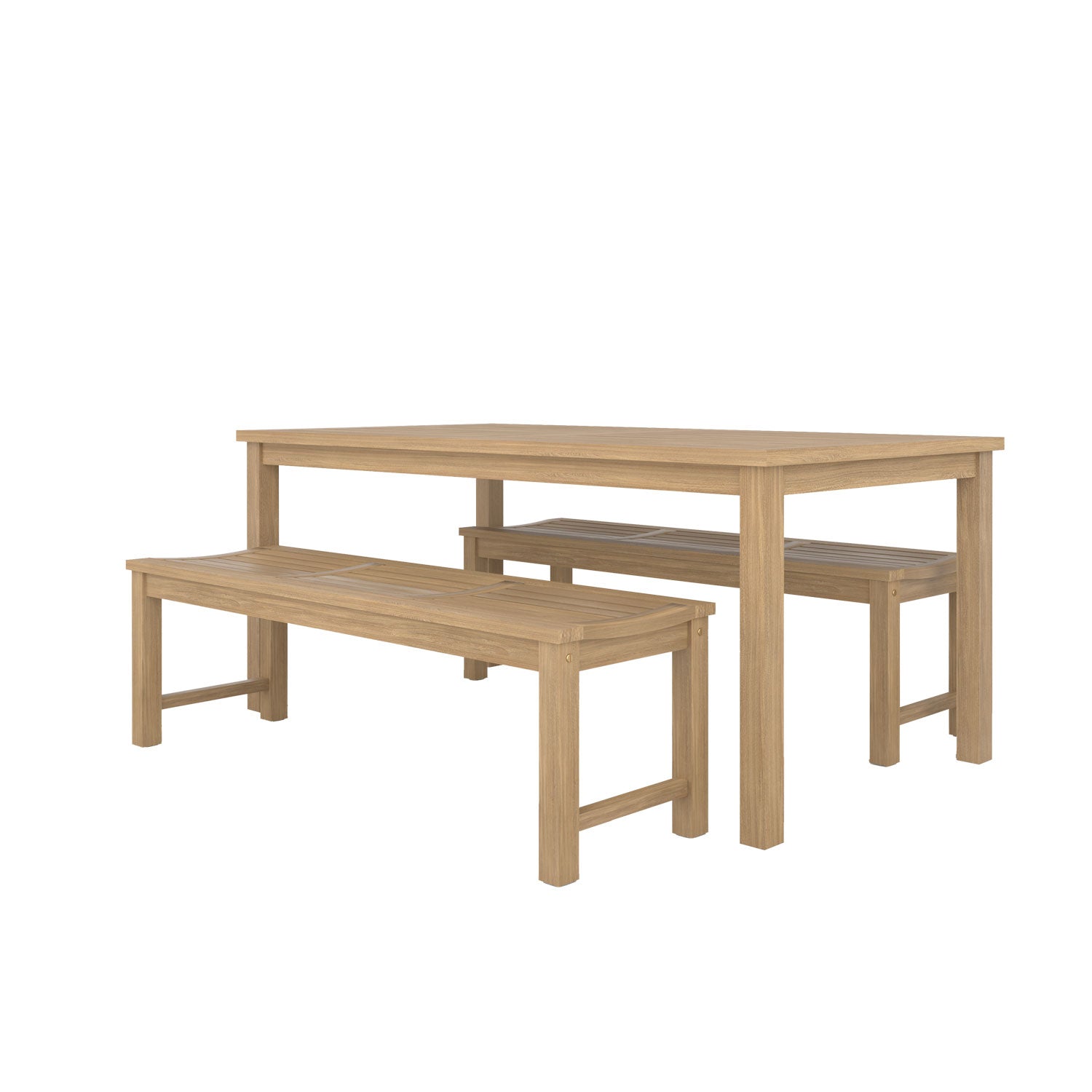 Duke Table and Abacus Backless Bench Dining Set - Duke 180x90 + 2 Backless Bench