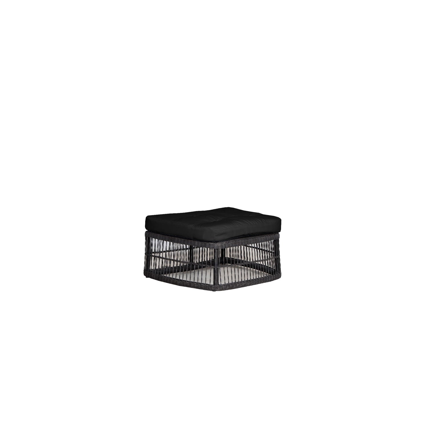 Elan PR3 Outdoor Ottoman - Sunbrella Raven Black