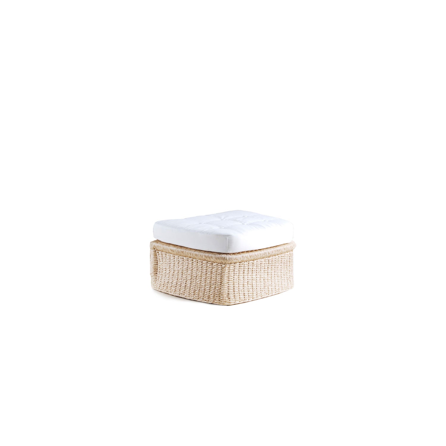Elan PT1 Outdoor Ottoman - Sunbrella White