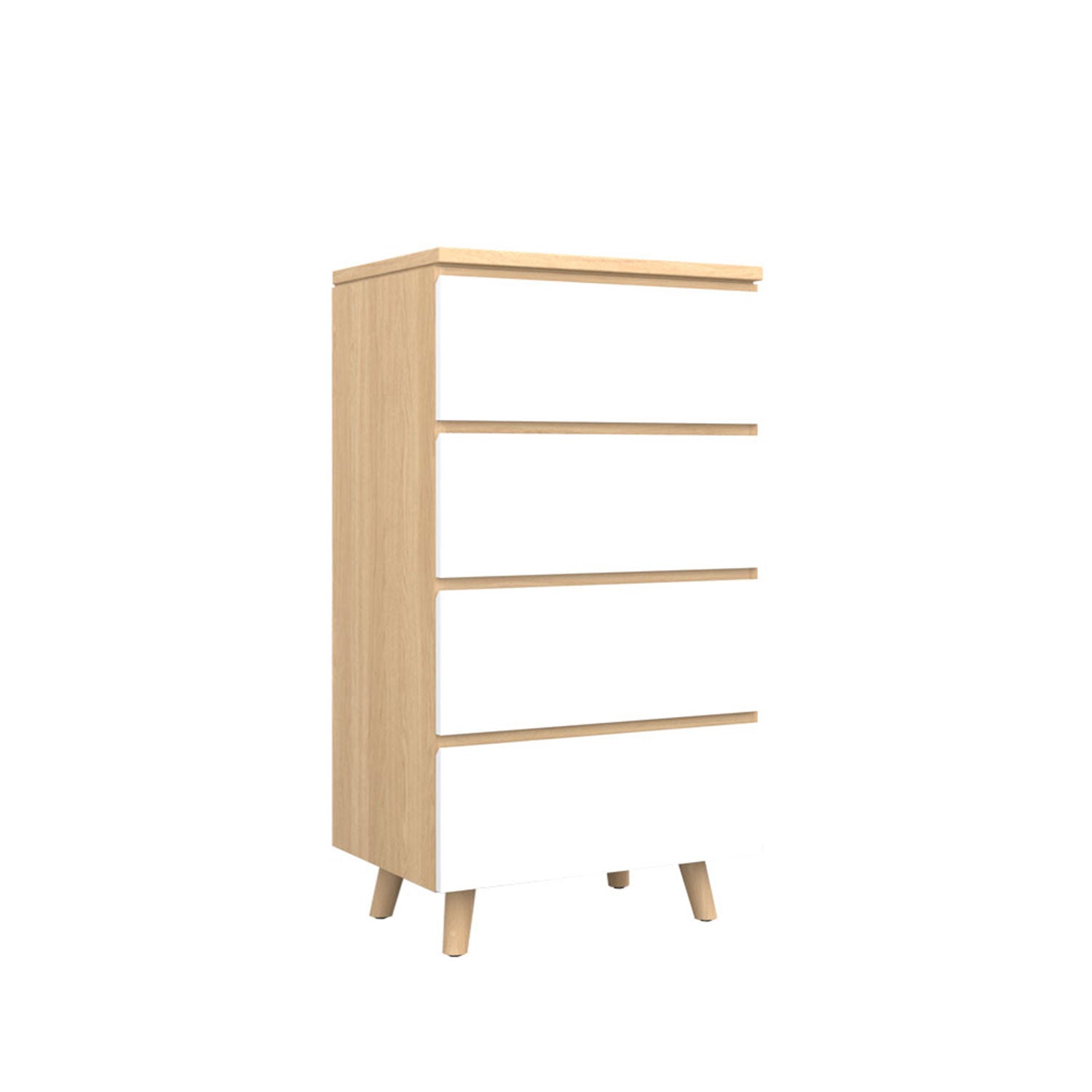 Fritz Tallboy 60 Oak - Oak/White / Oak Veneer