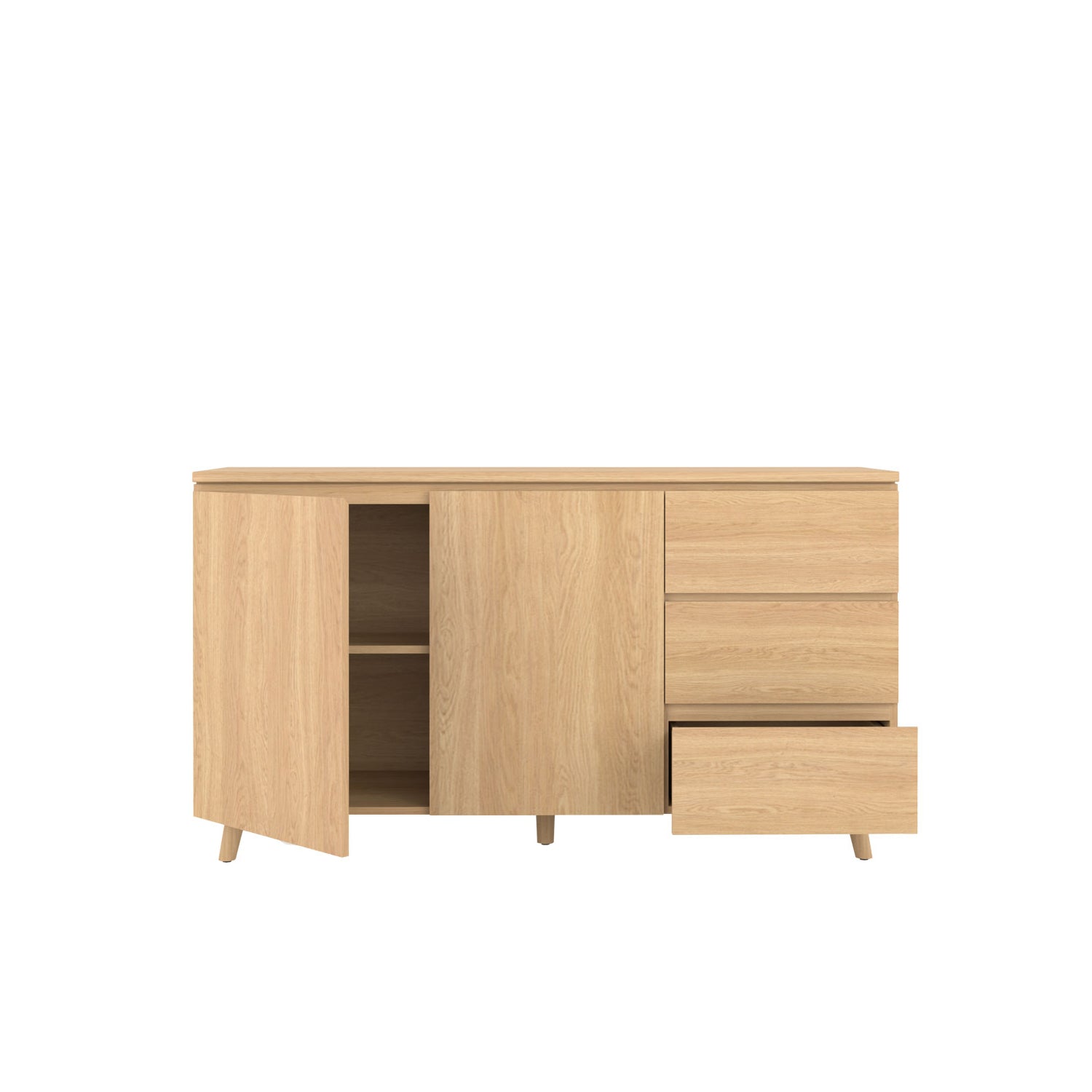 Fritz Buffet 160 Oak - Oak/Oak / Solid Oak