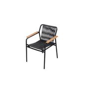 Fynn Outdoor Stacking Chair Black PT3 - Armchair