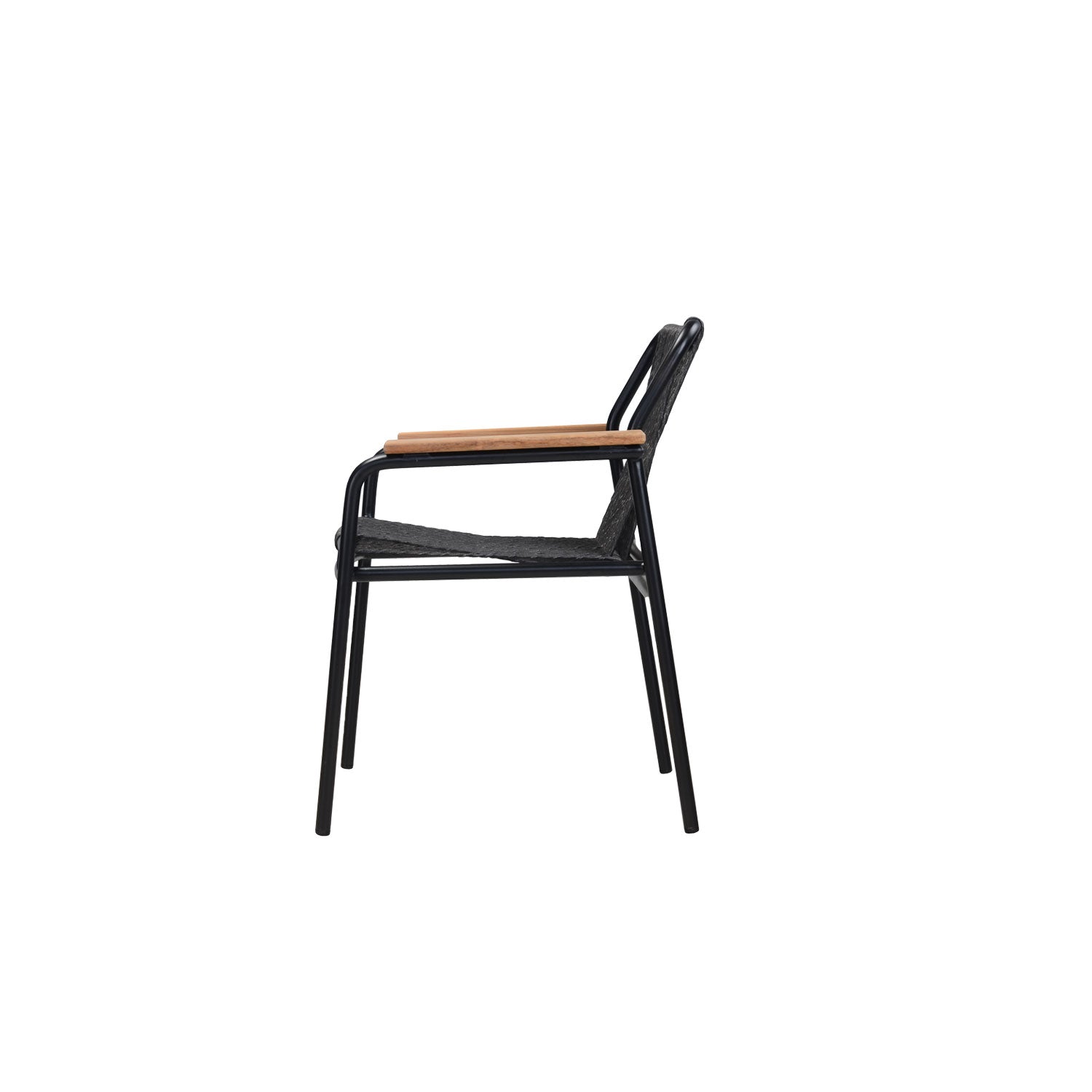 Fynn Outdoor Stacking Chair Black PT3 - Armchair