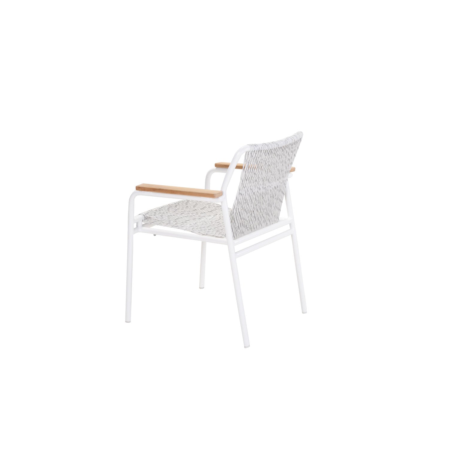 Fynn Outdoor Stacking Chair White PT4 - Armchair