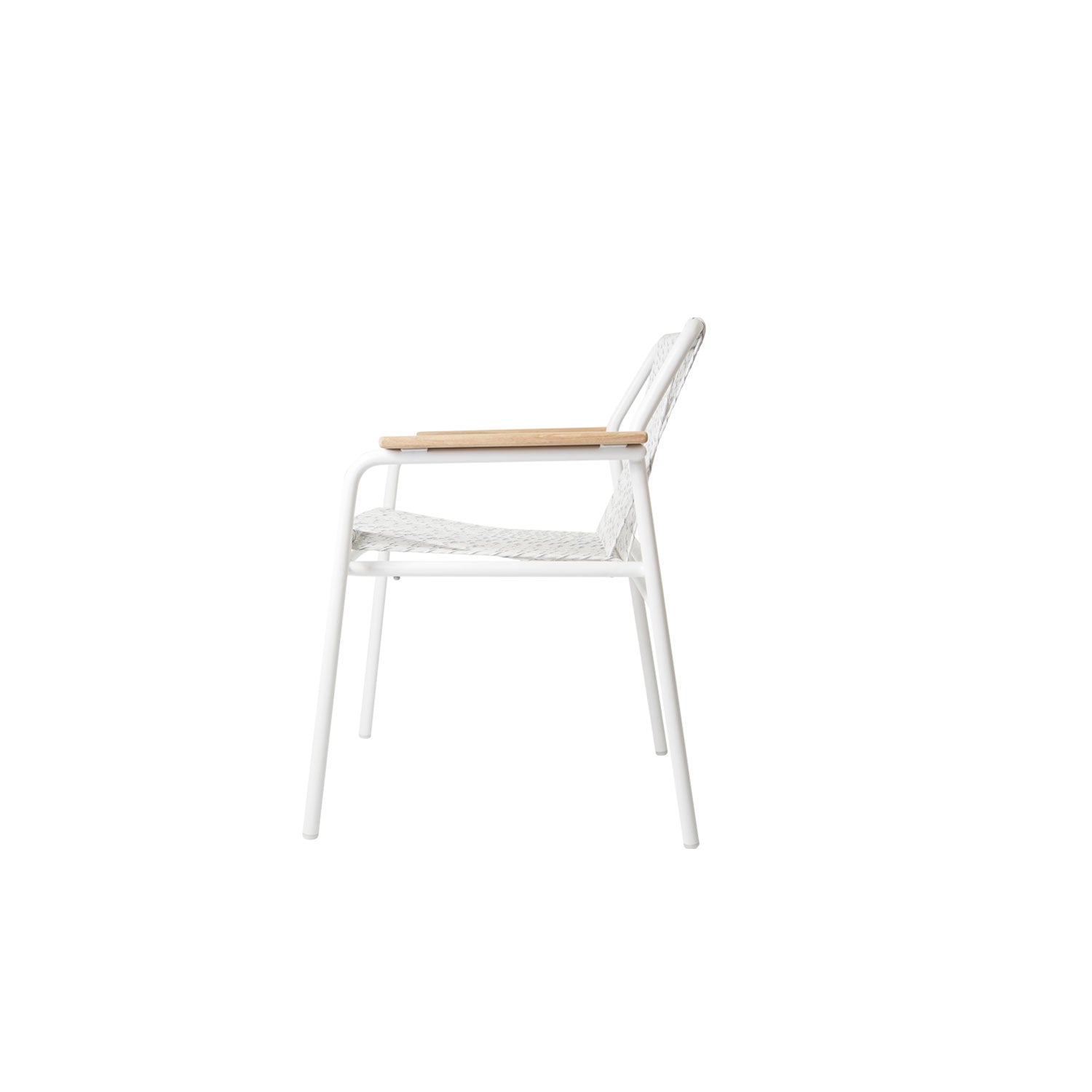 Fynn Outdoor Stacking Chair White PT4 - Armchair