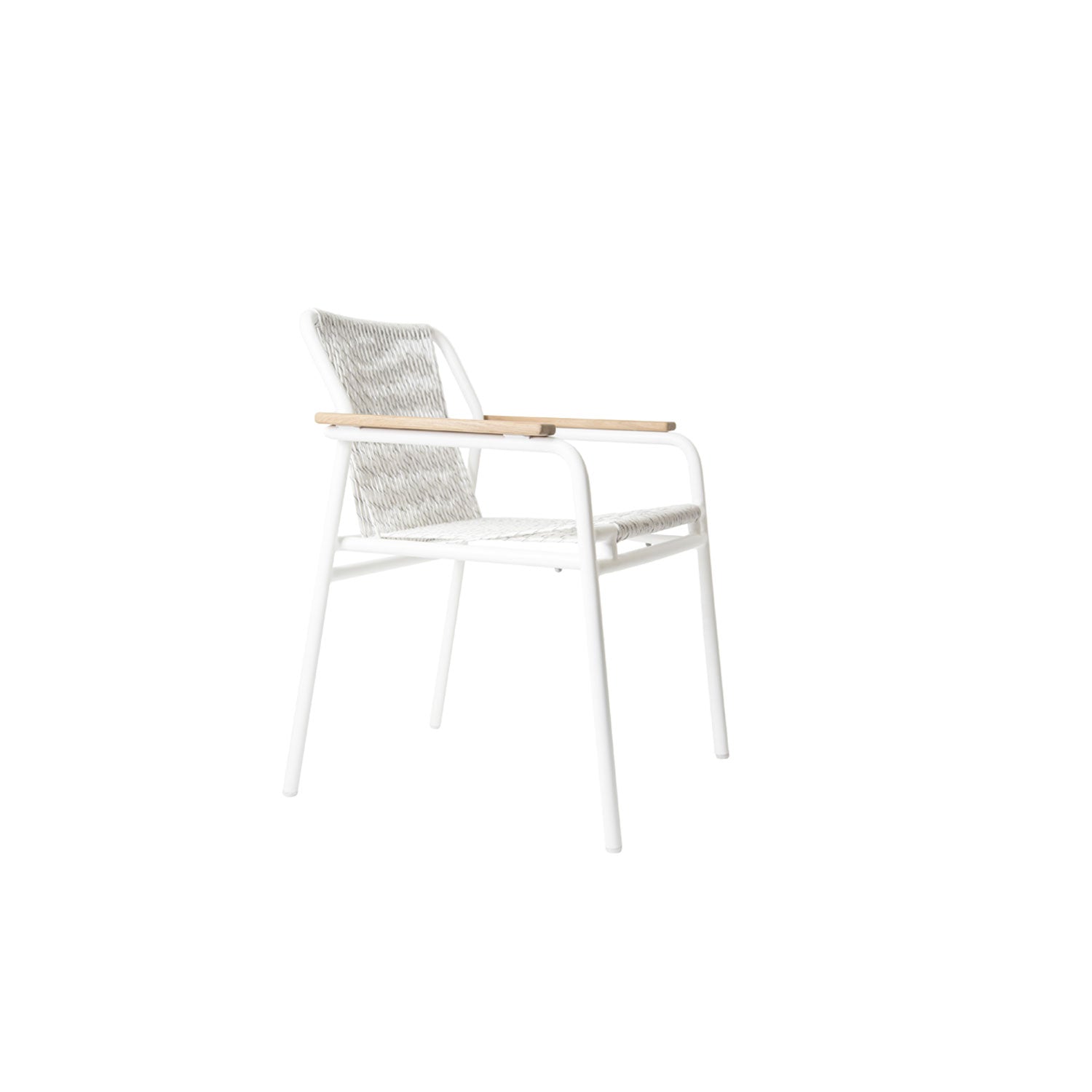 Fynn Outdoor Stacking Chair White PT4 - Armchair