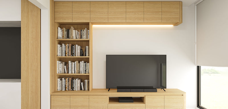 Floor to Ceiling TV Unit and Bookcase