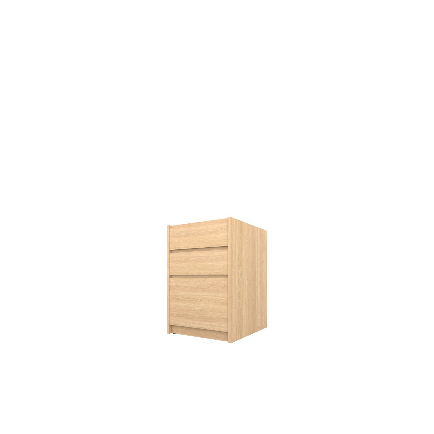 Kara 2 Drawer and 1 Filing Drawer Desk Base - Oak/Oak