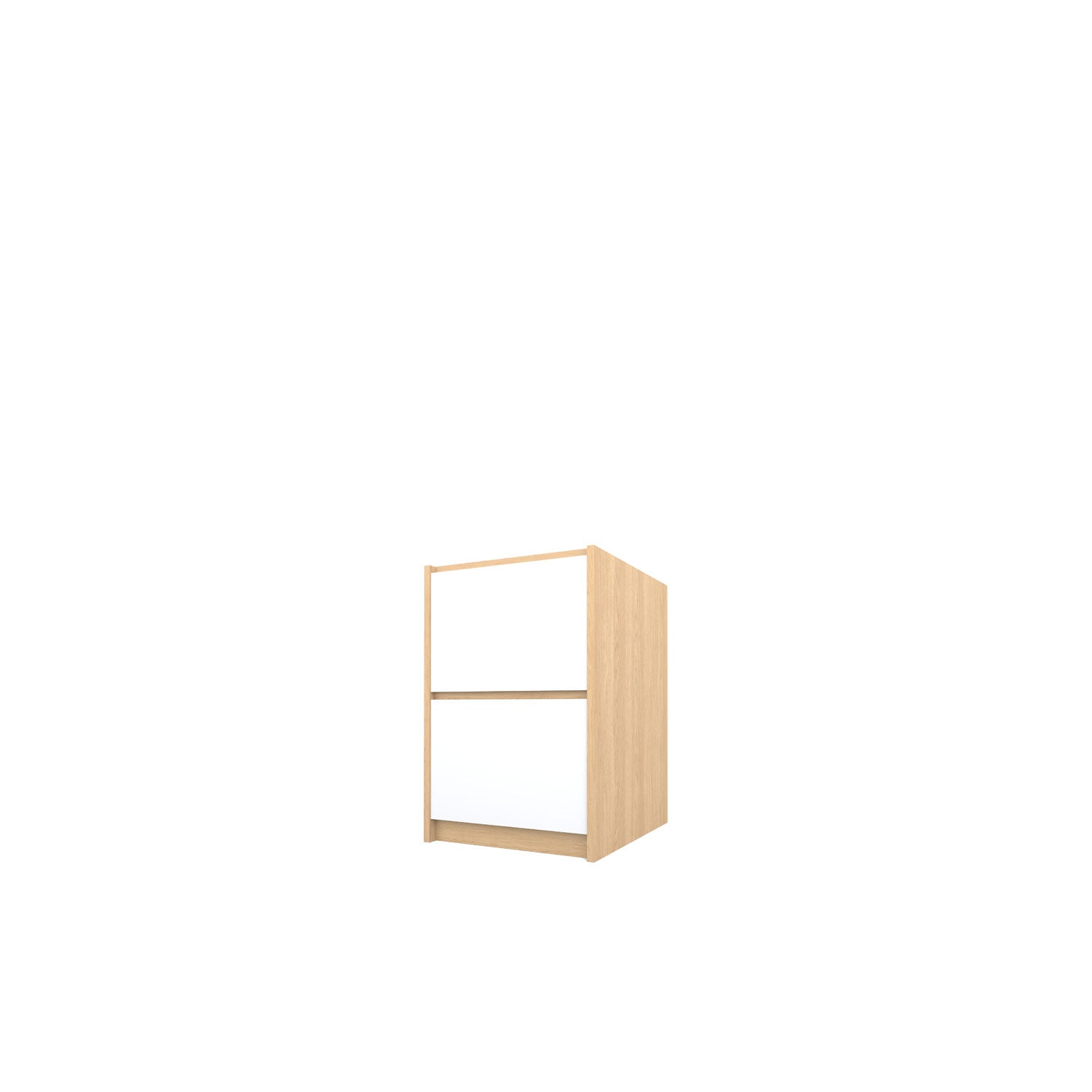 Kara 2 Filing Drawer Desk Base - Oak/White
