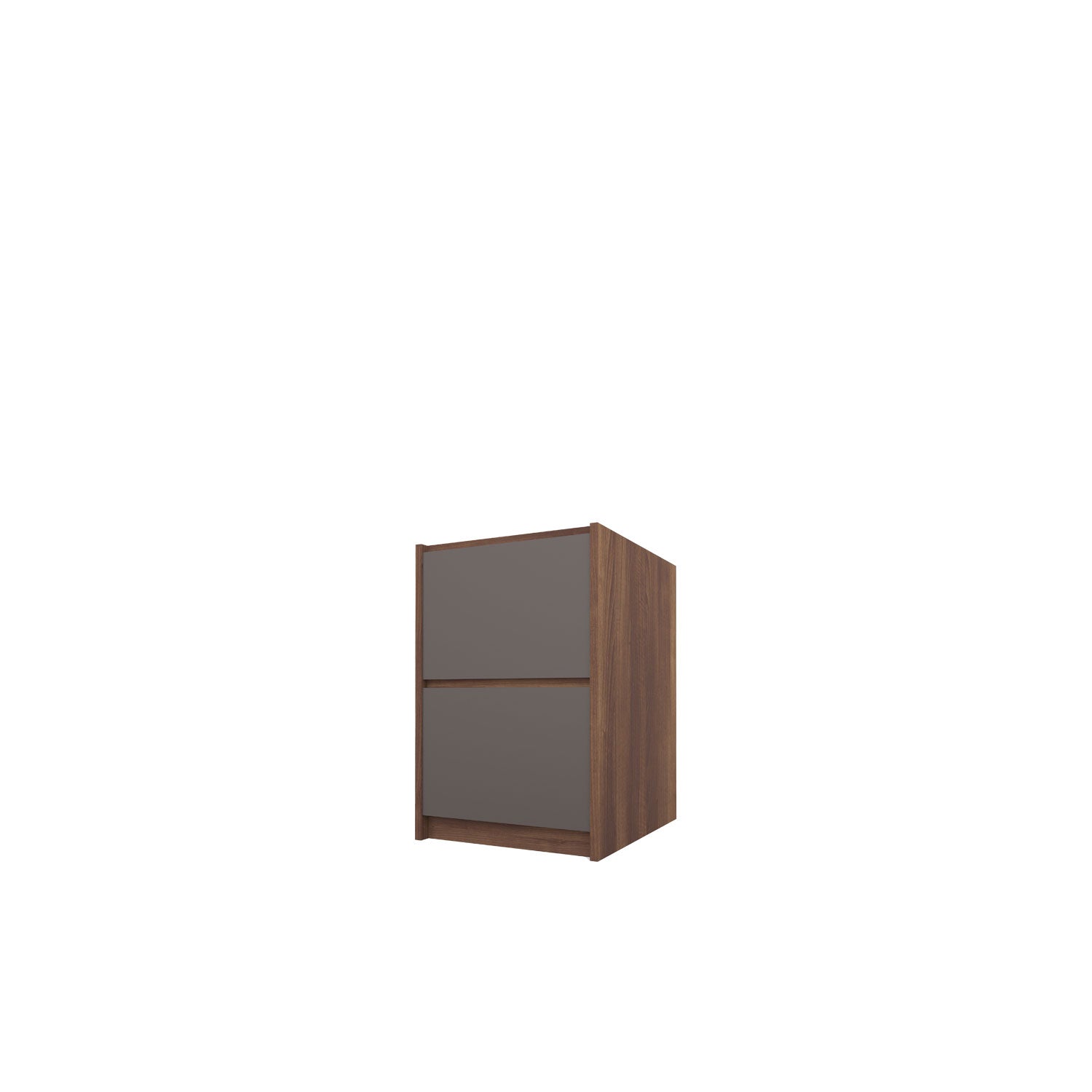 Kara 2 Filing Drawer Desk Base - Walnut/Graphite