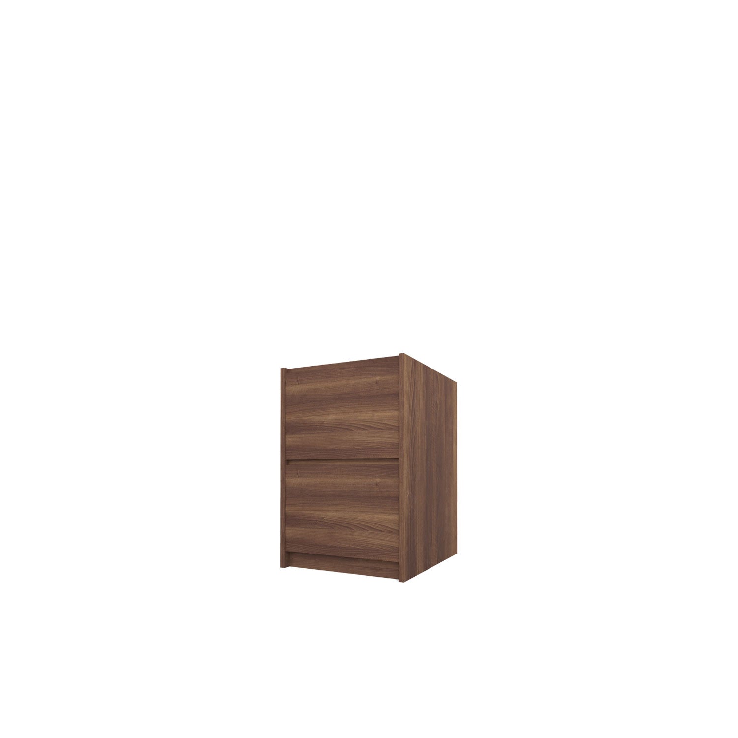 Kara 2 Filing Drawer Desk Base - Walnut/Walnut