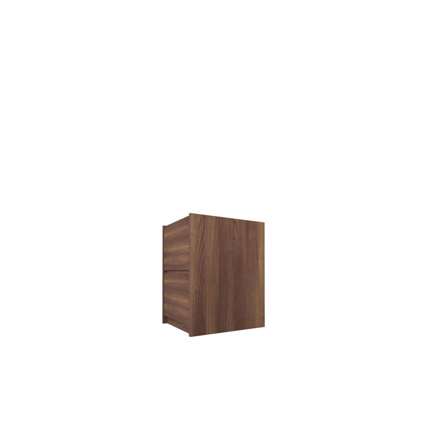 Kara 2 Filing Drawer Desk Base - Walnut/Walnut