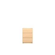 Kara 3 Drawer Desk Base - Oak/Oak