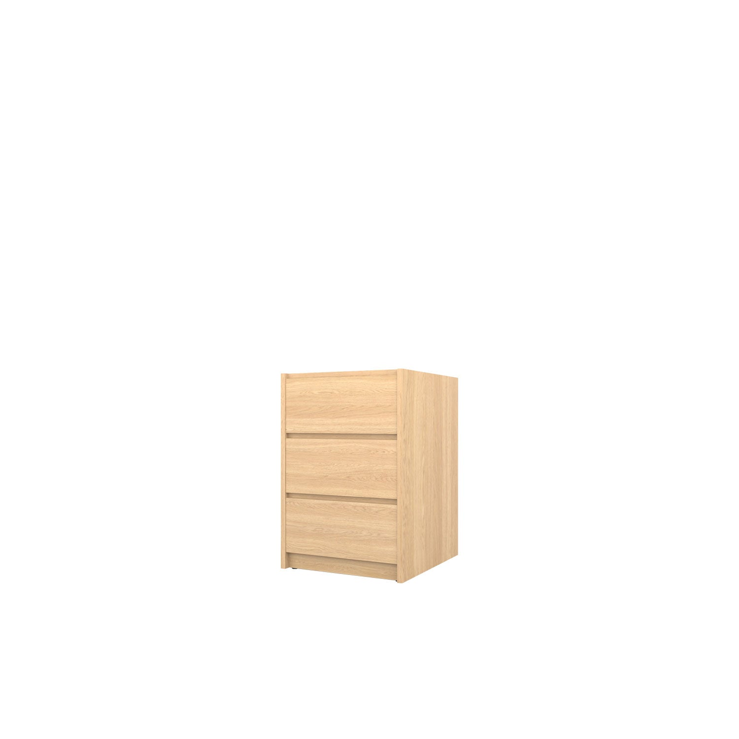Kara 3 Drawer Desk Base - Oak/Oak