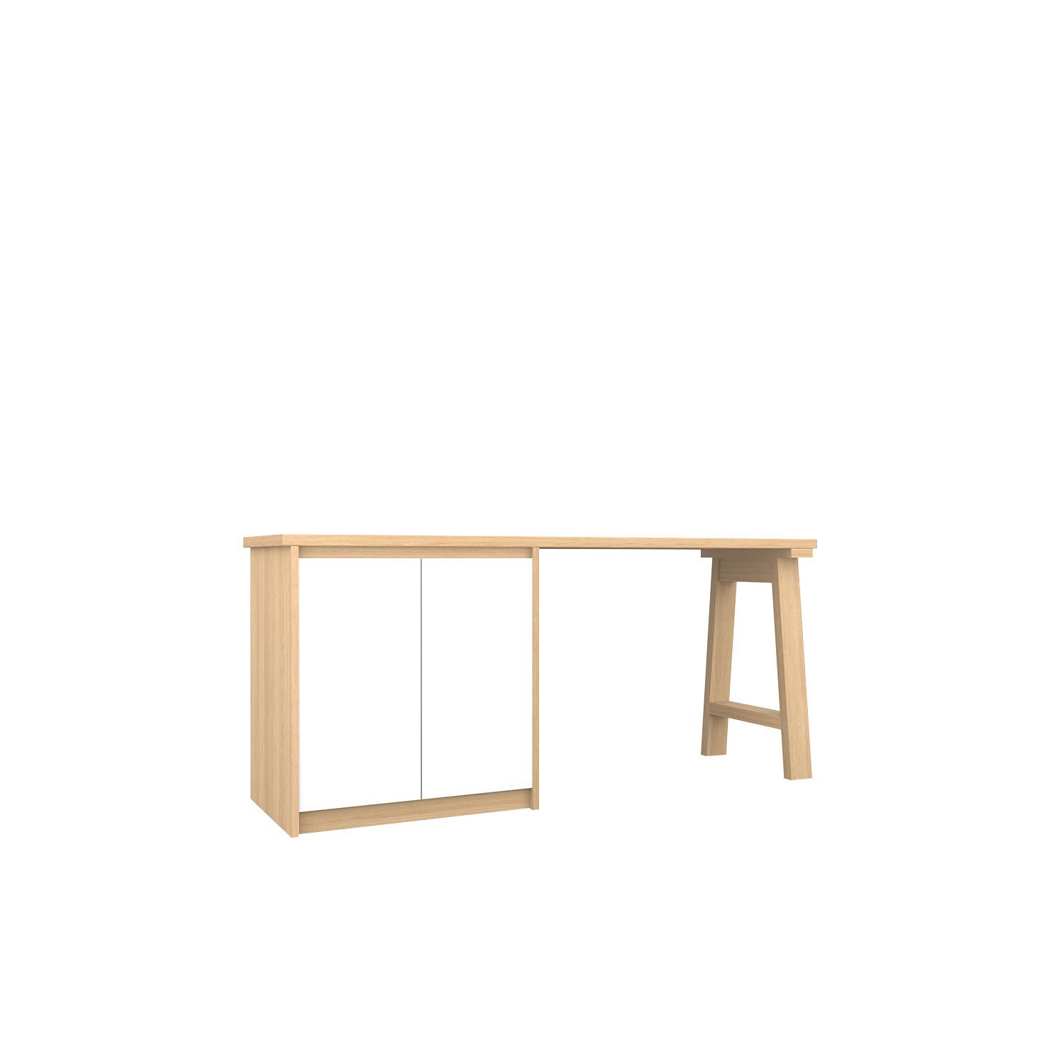 Kara Printer Desk - L160 / Oak/White