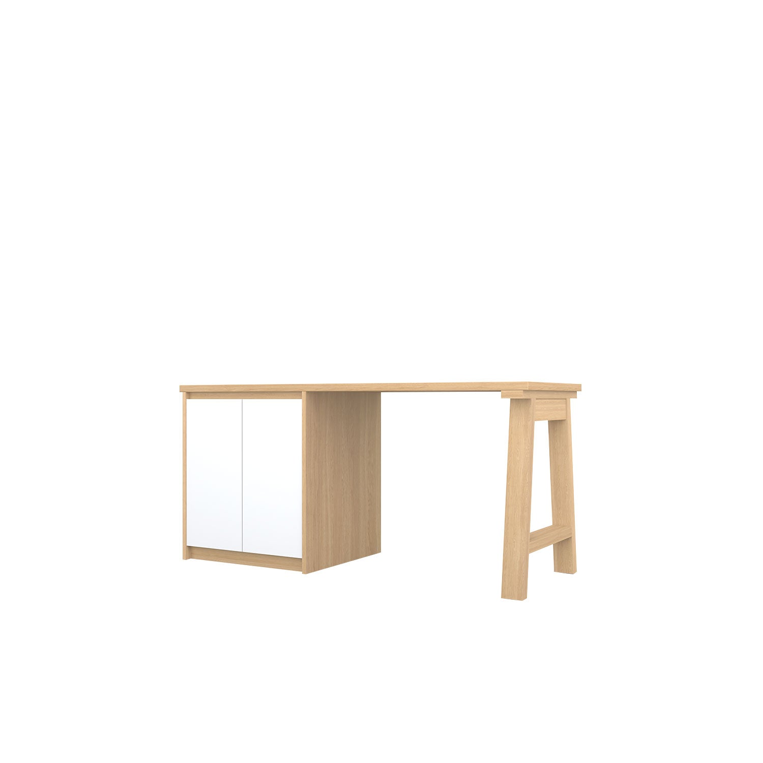 Kara Printer Desk - L160 / Oak/White