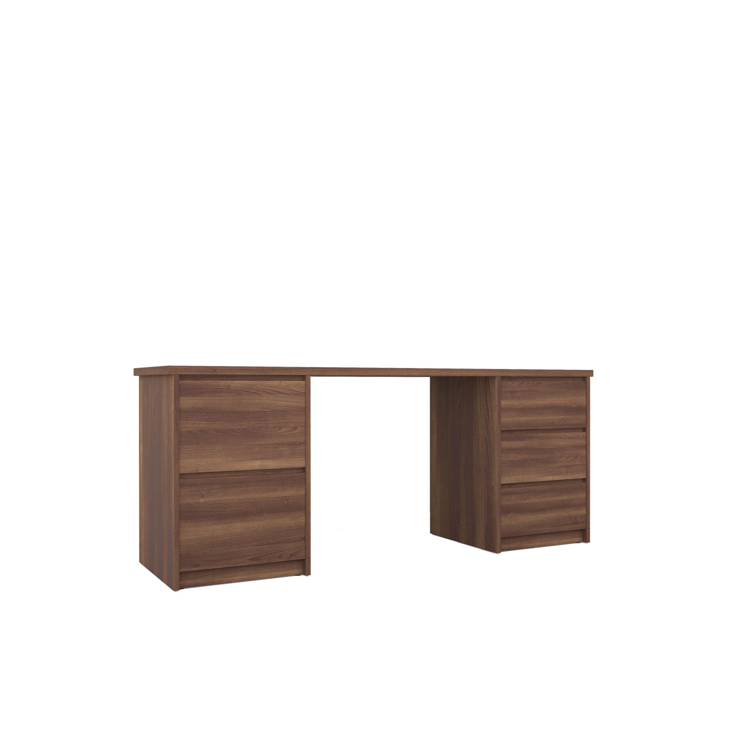 Kara Storage and Filing Desk - L180 / Walnut/Walnut