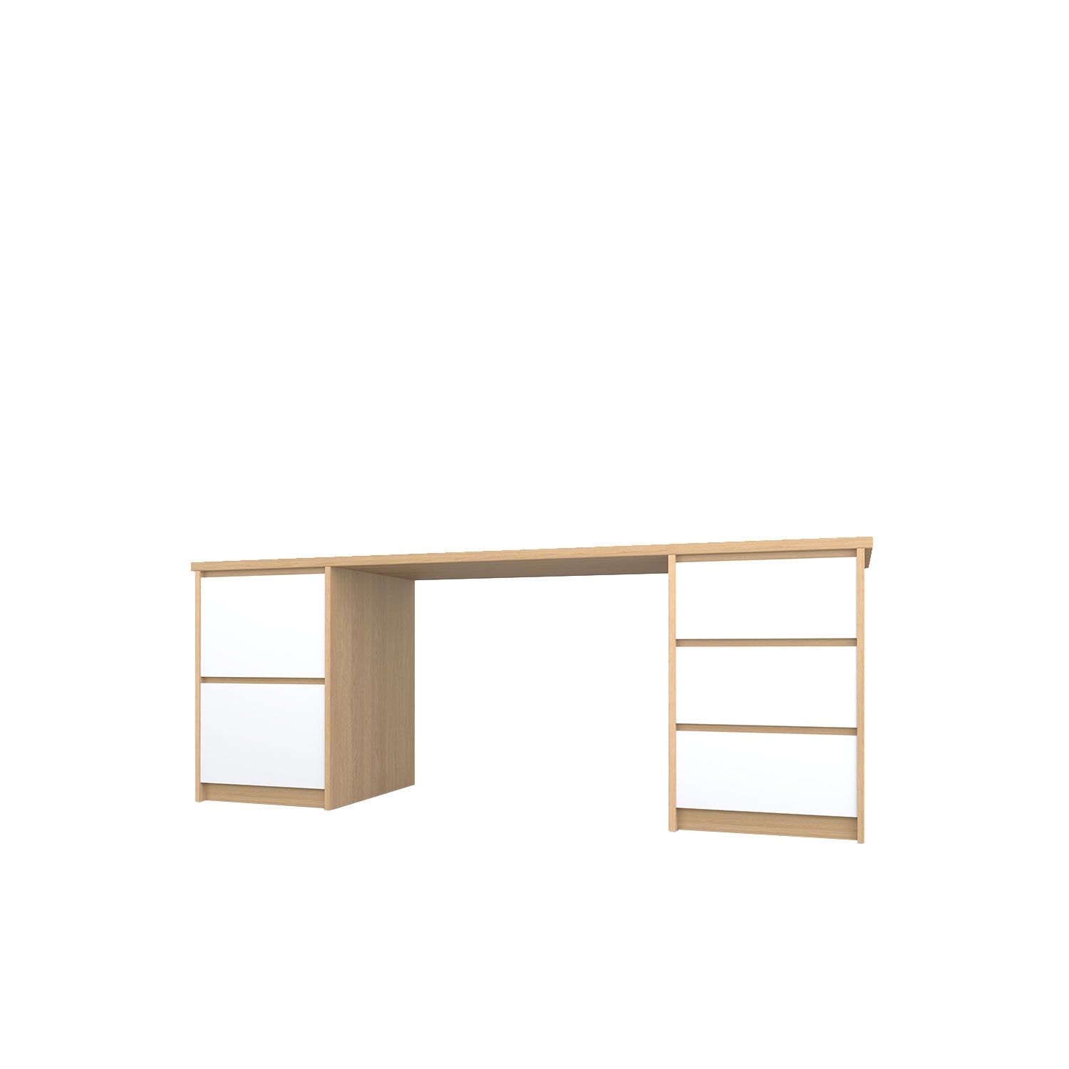 Kara Storage and Filing Desk - L200 / Oak/White