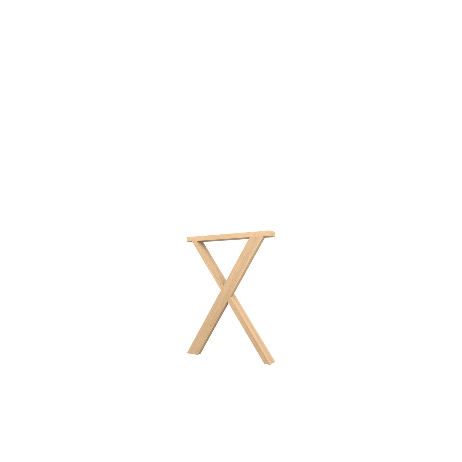 Kara "X" Frame Desk Base - Oak/Oak