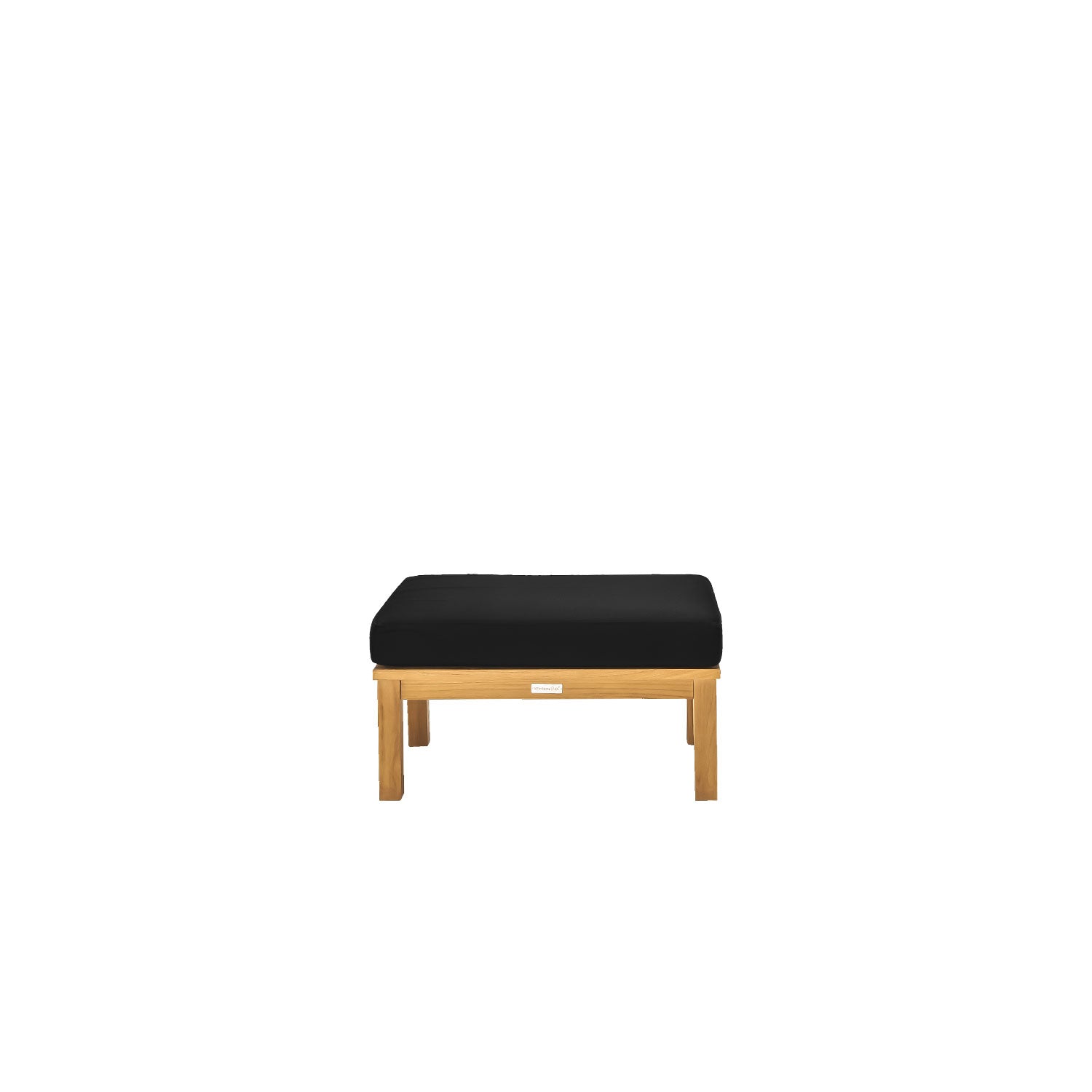 Manhattan Outdoor Ottoman - Sunbrella Raven Black