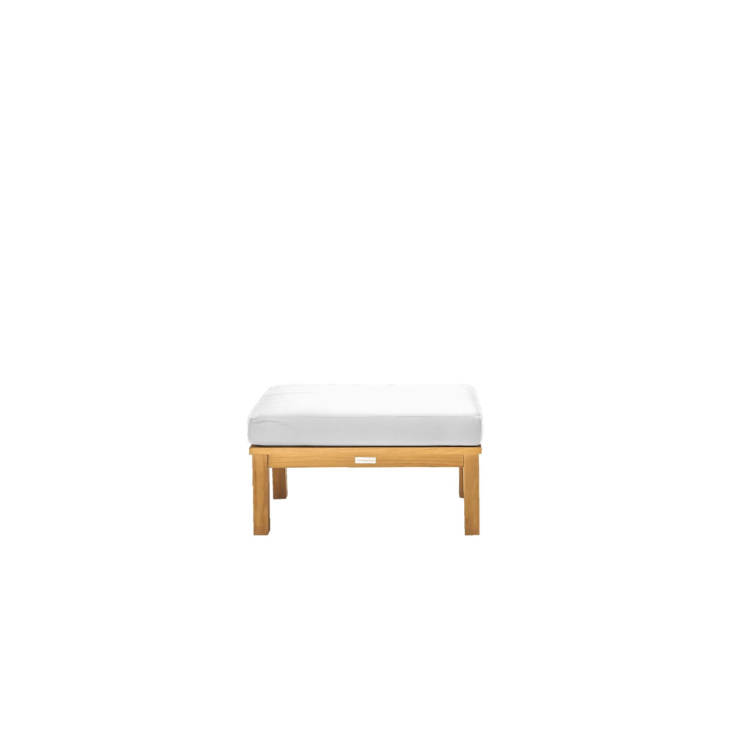 Manhattan Outdoor Ottoman - Sunbrella White