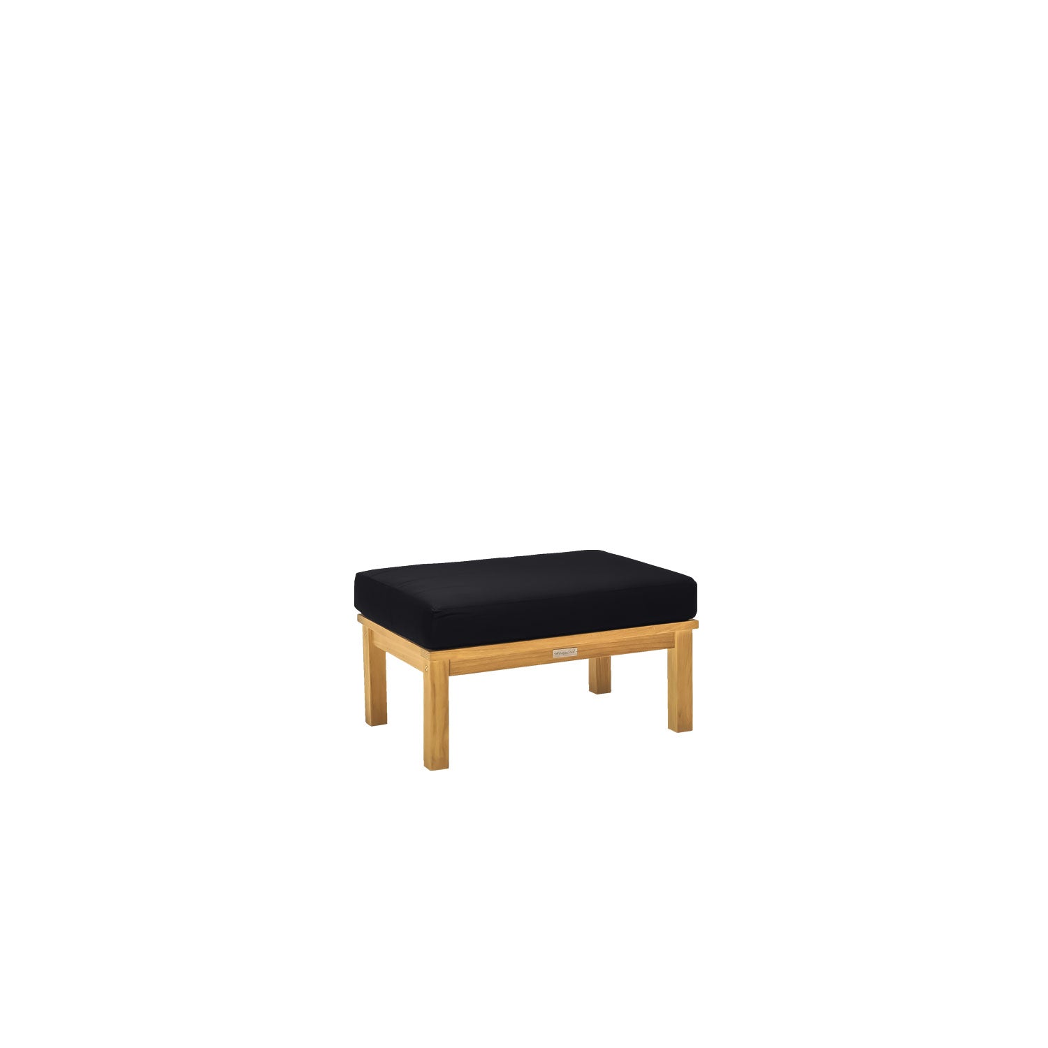 Manhattan Outdoor Ottoman - Olefin Black