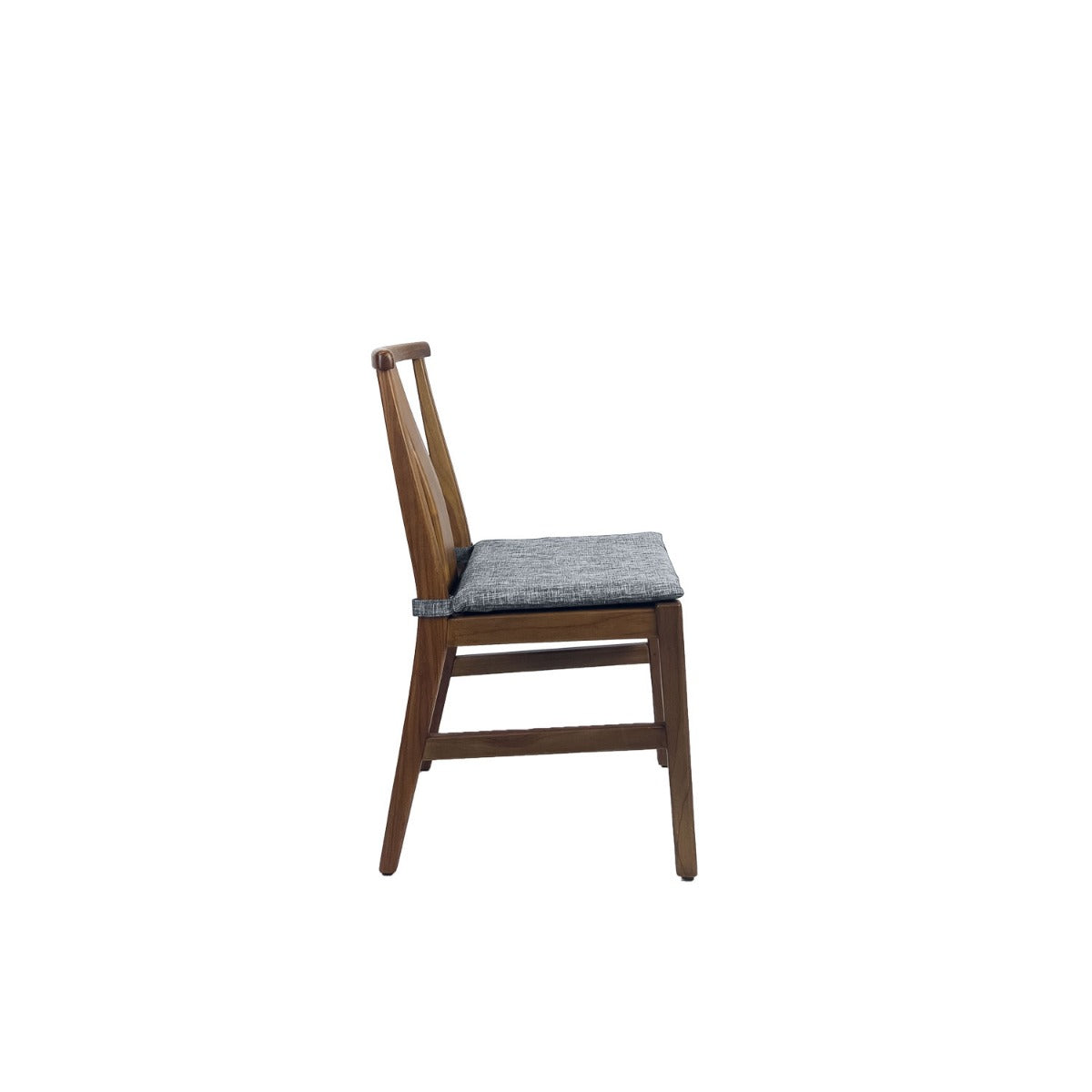 Min Dining Chair - Upholstered Seat - Teak Amber / Karl Ash