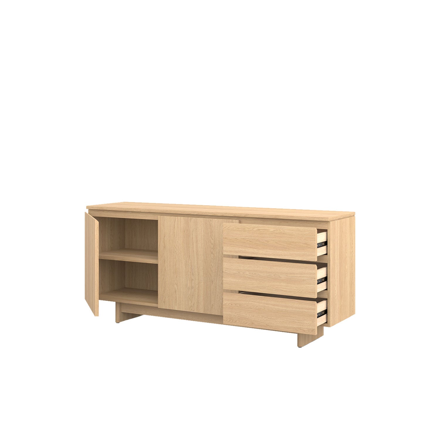 Moxie Buffet 180 Oak - Oak/Oak / Solid Oak