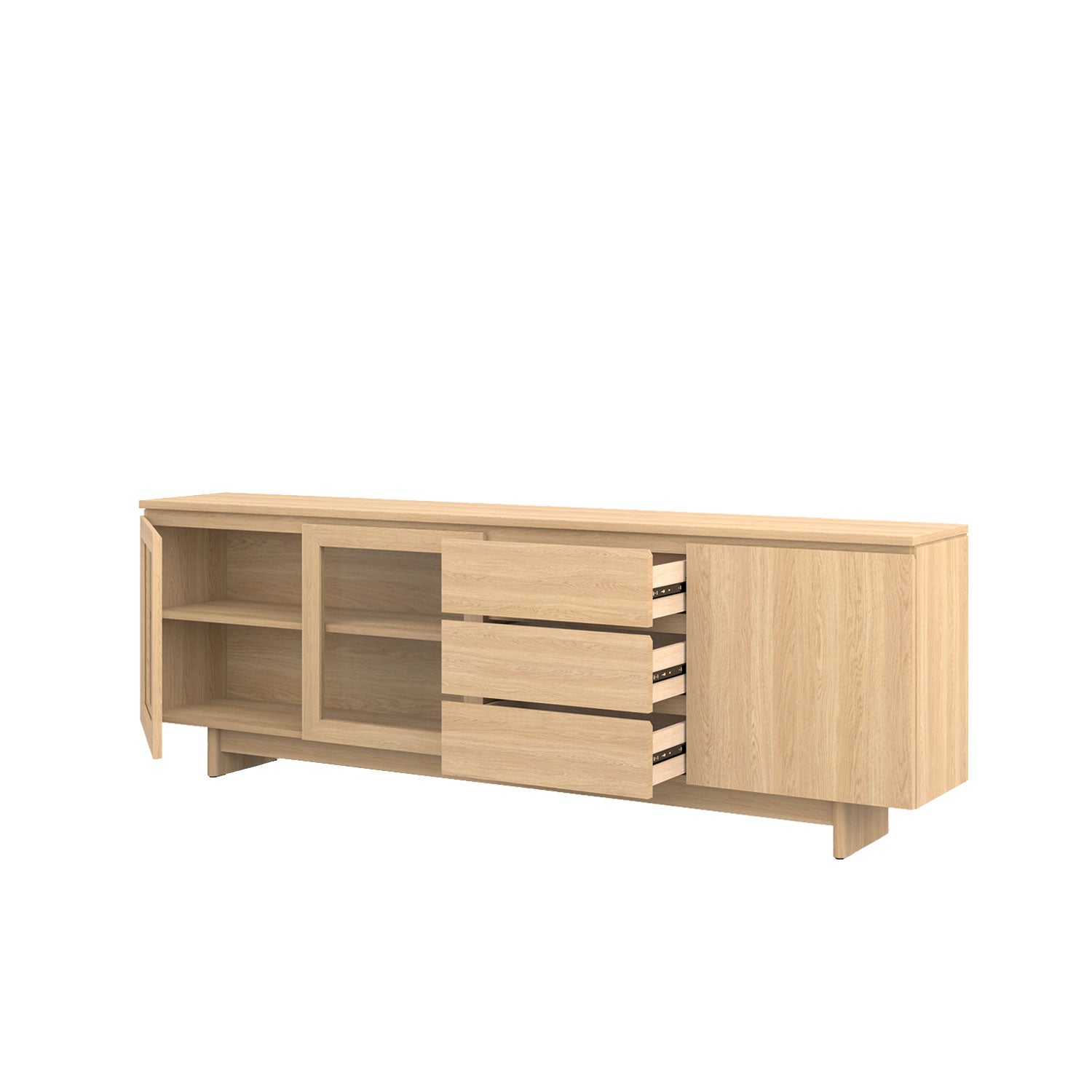 Moxie Buffet 240 Oak - Oak/Oak / Solid Oak