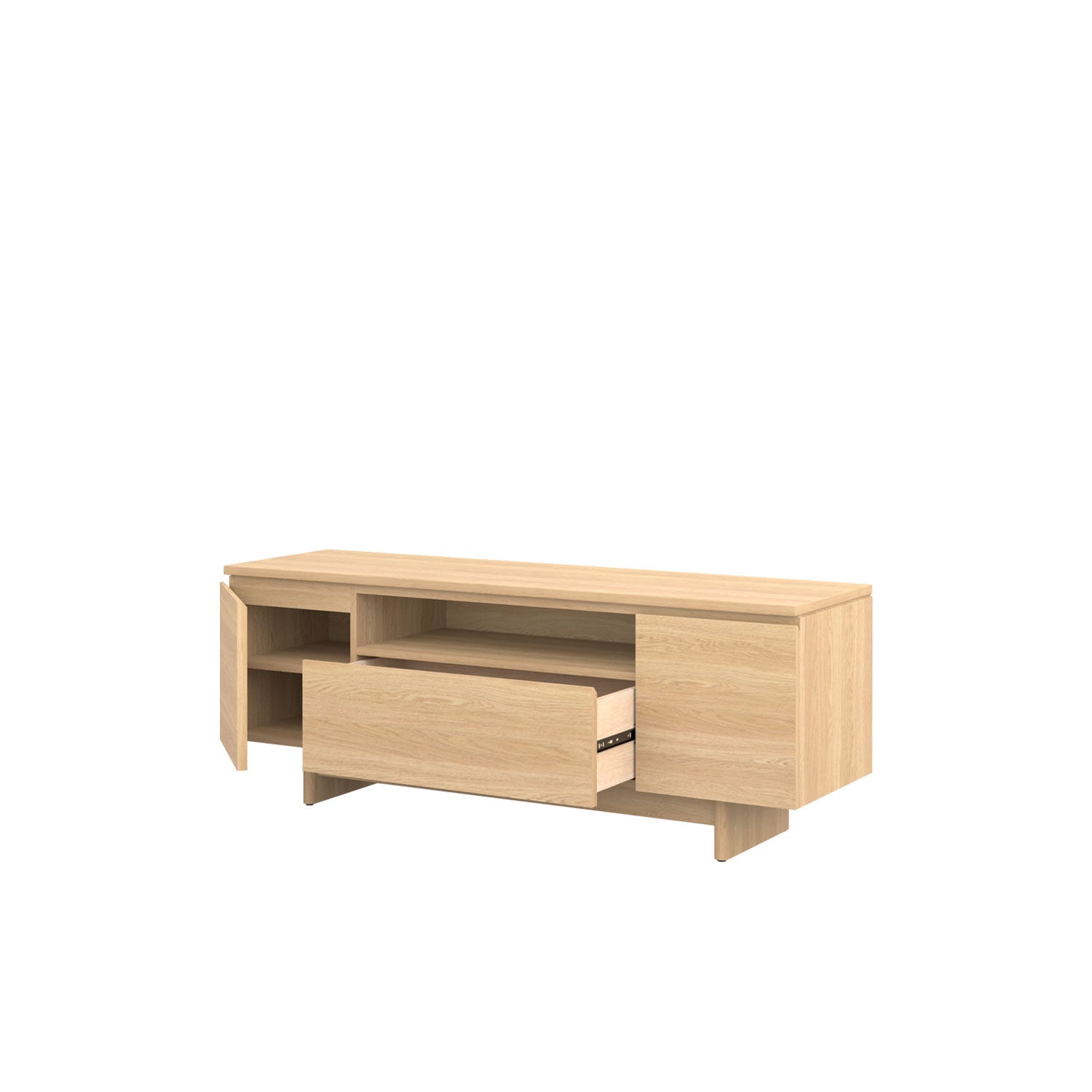 Moxie TV Unit 160 Oak - Oak/Oak / Solid Oak