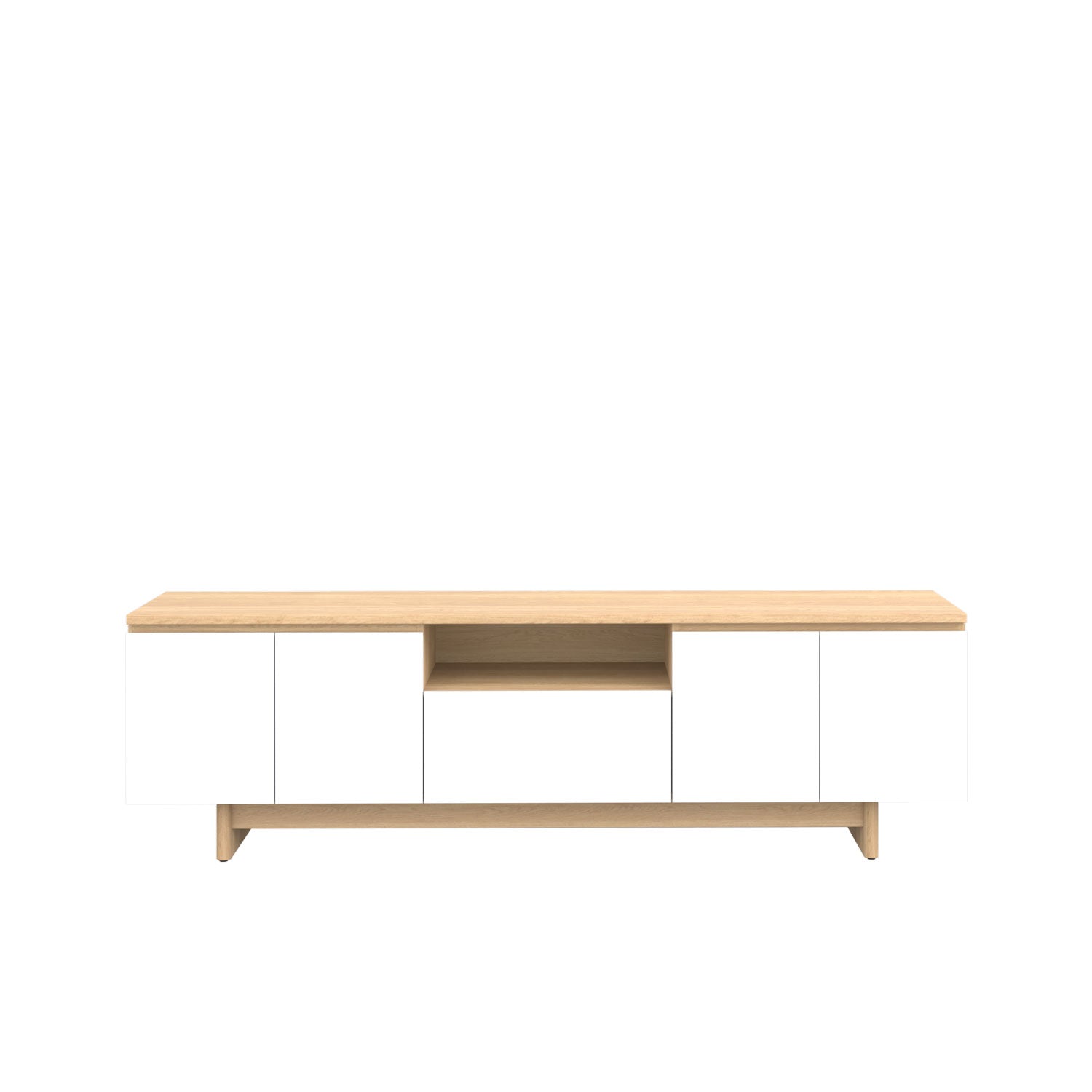 Moxie TV Unit 200 Oak - Oak/White / Oak Veneer