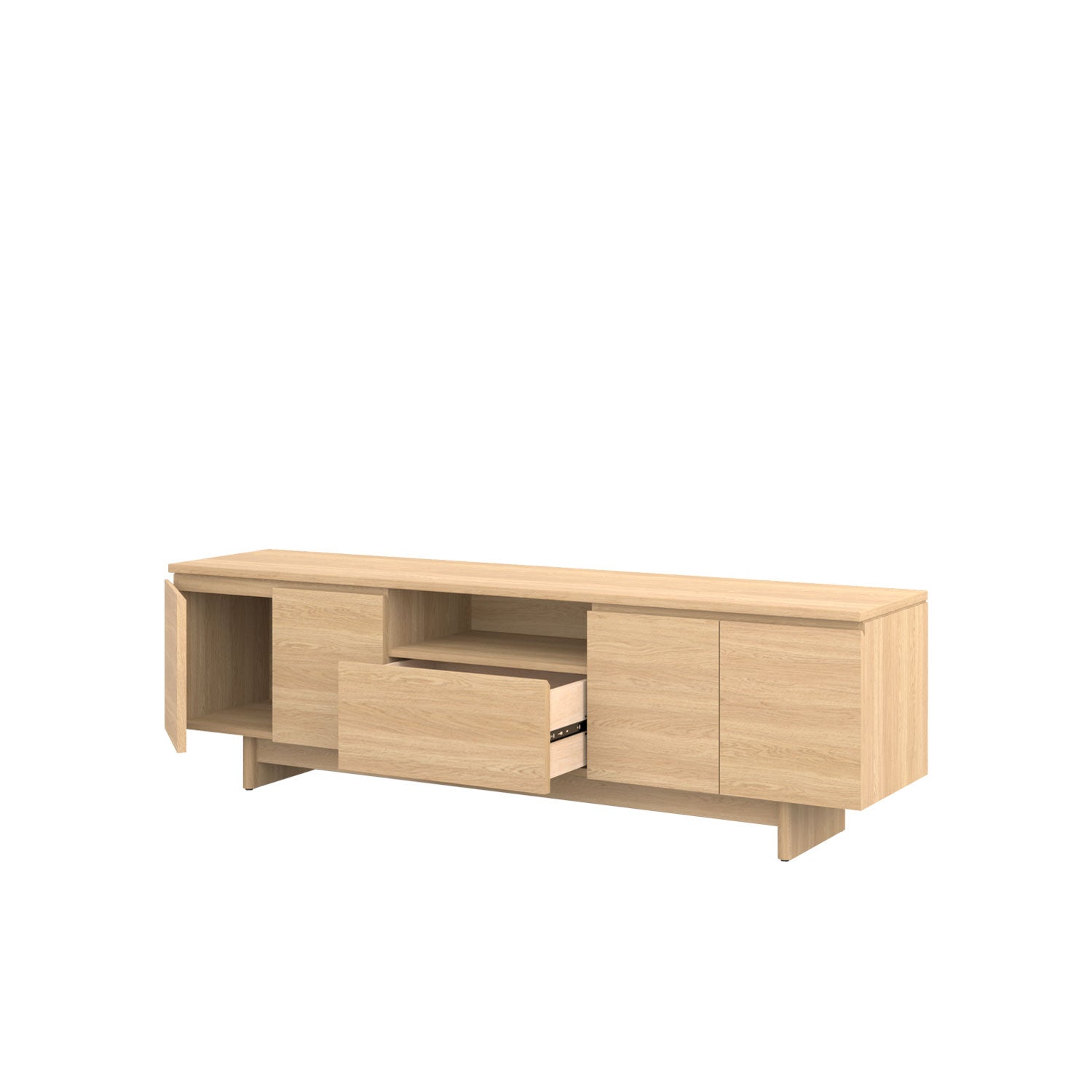 Moxie TV Unit 200 Oak - Oak/Oak / Solid Oak